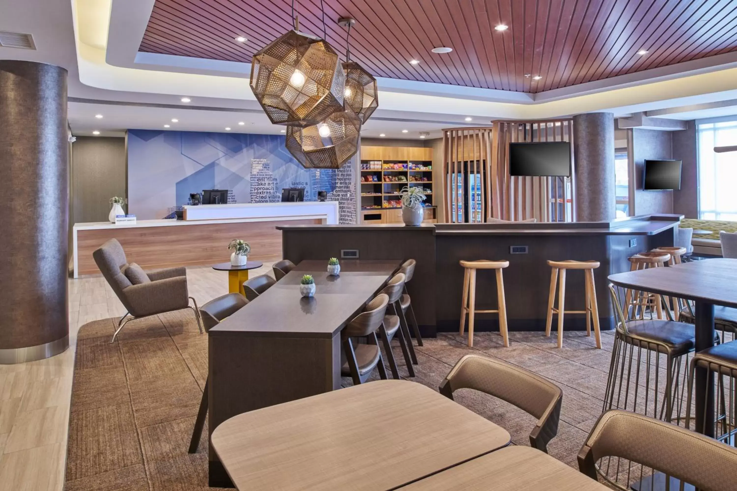 Lobby or reception, Restaurant/Places to Eat in SpringHill Suites by Marriott Detroit Dearborn