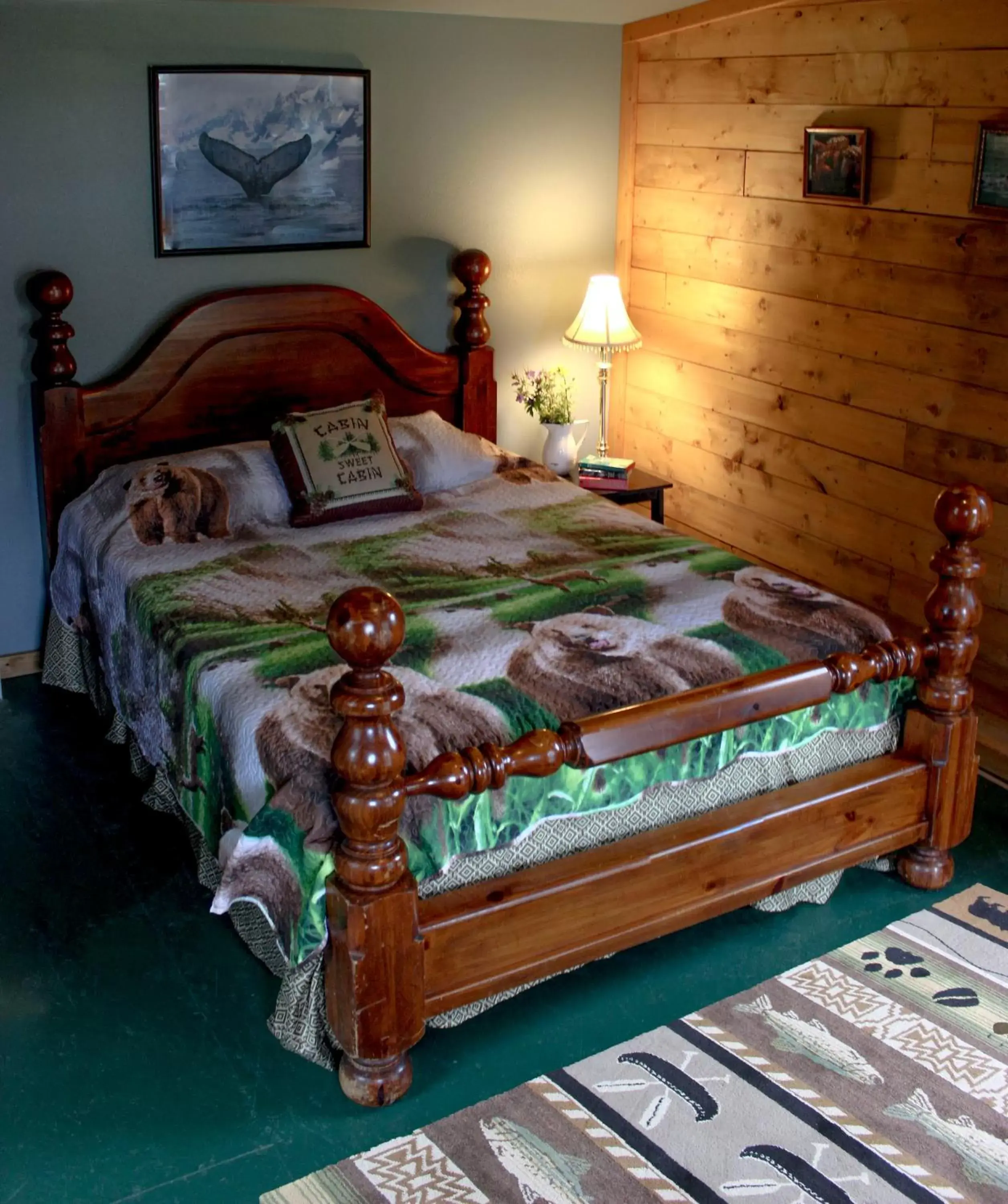 Bed in Whispering Winds Retreat B&B