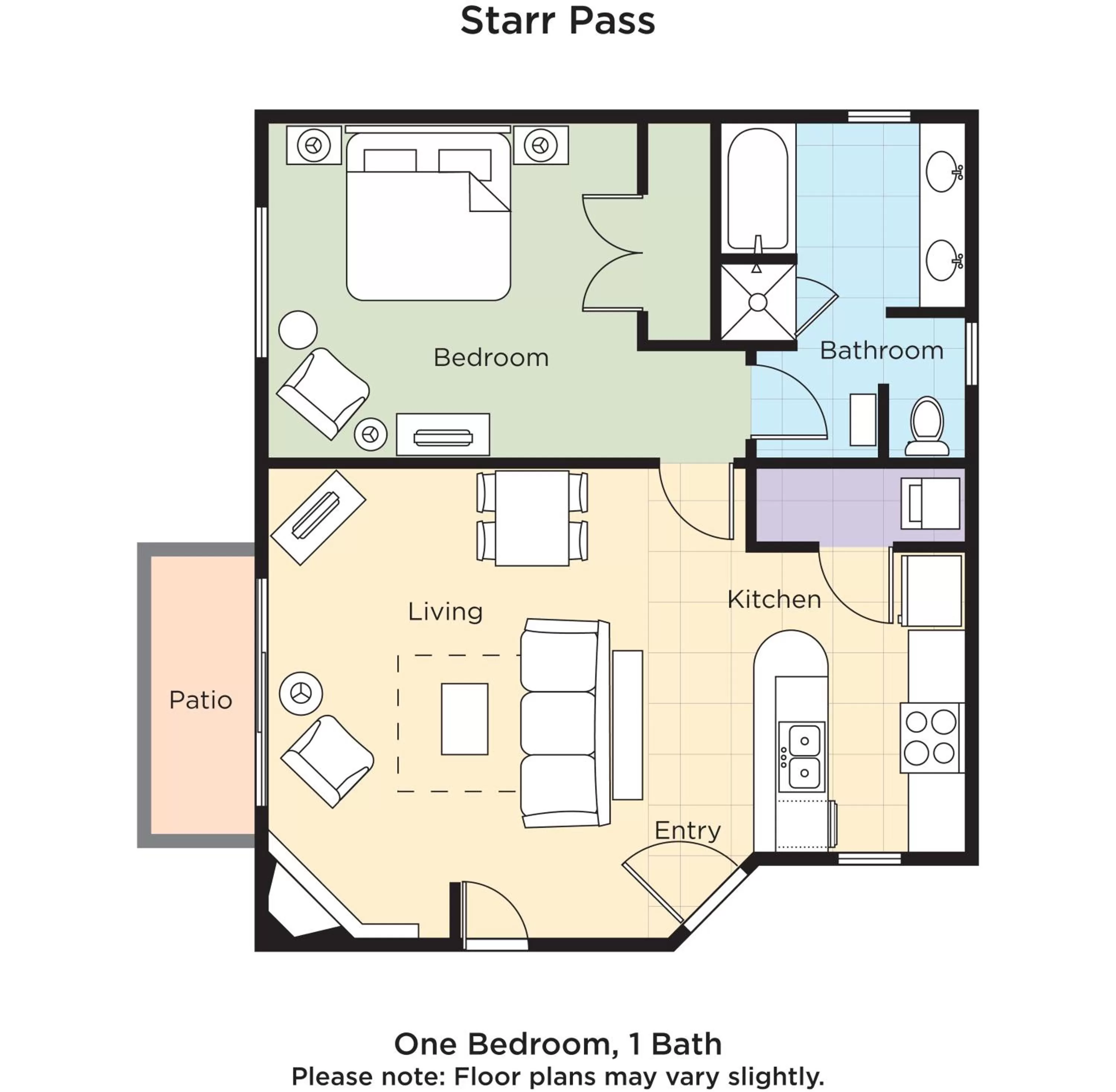 Floor plan in Starr Pass Golf Suites