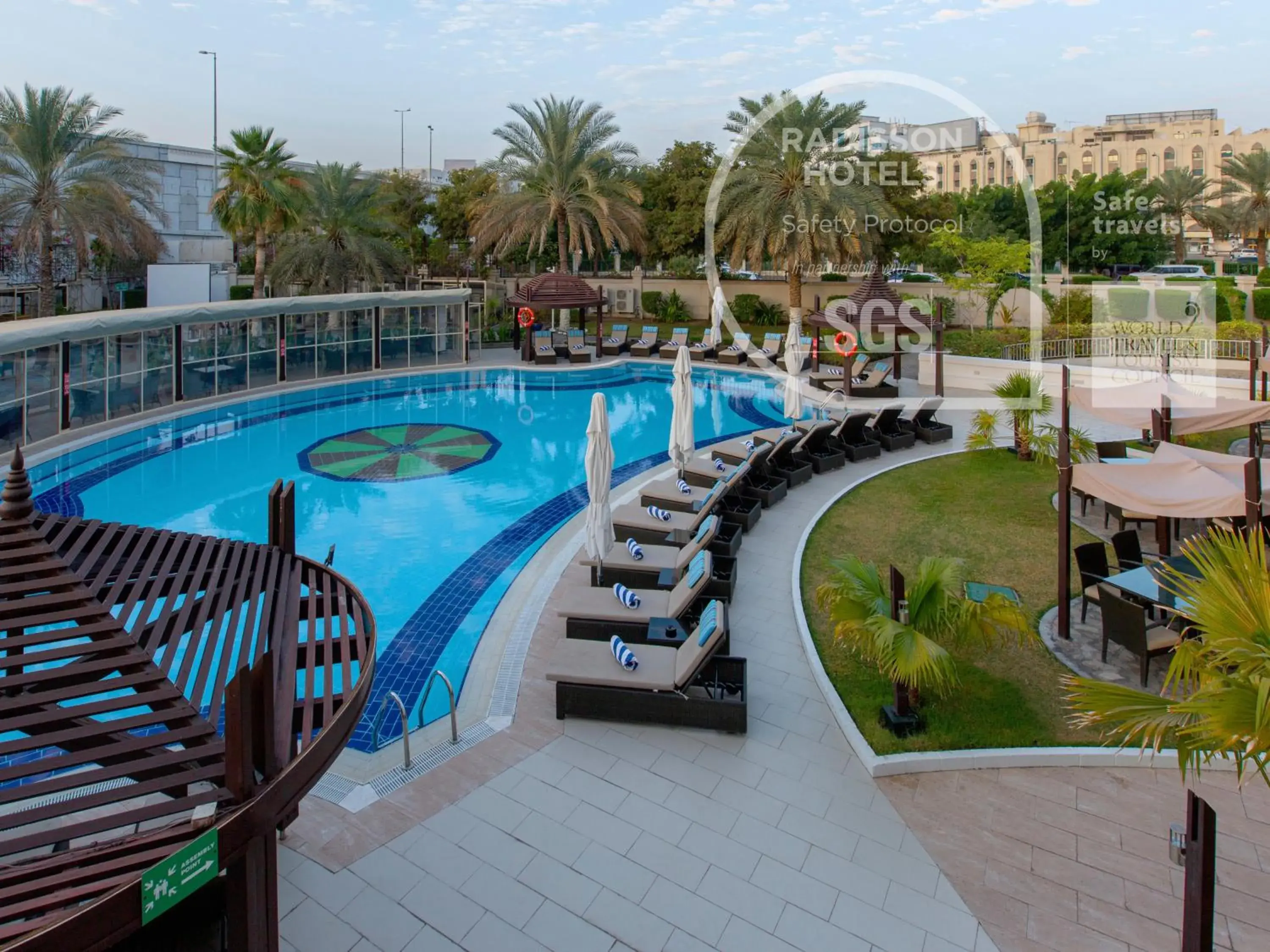 Pool View in Radisson Blu Hotel, Muscat