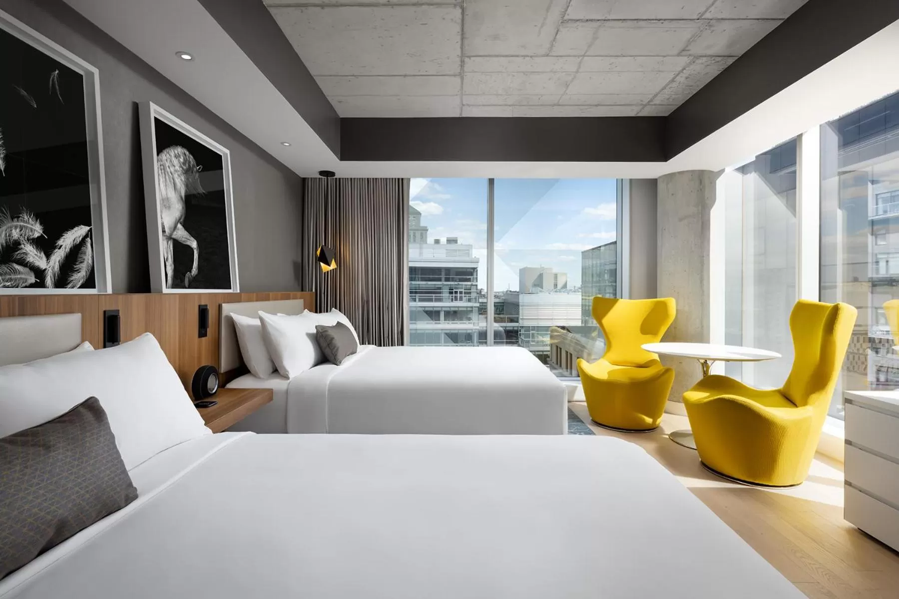 Bed in Humaniti Hotel Montreal, Autograph Collection