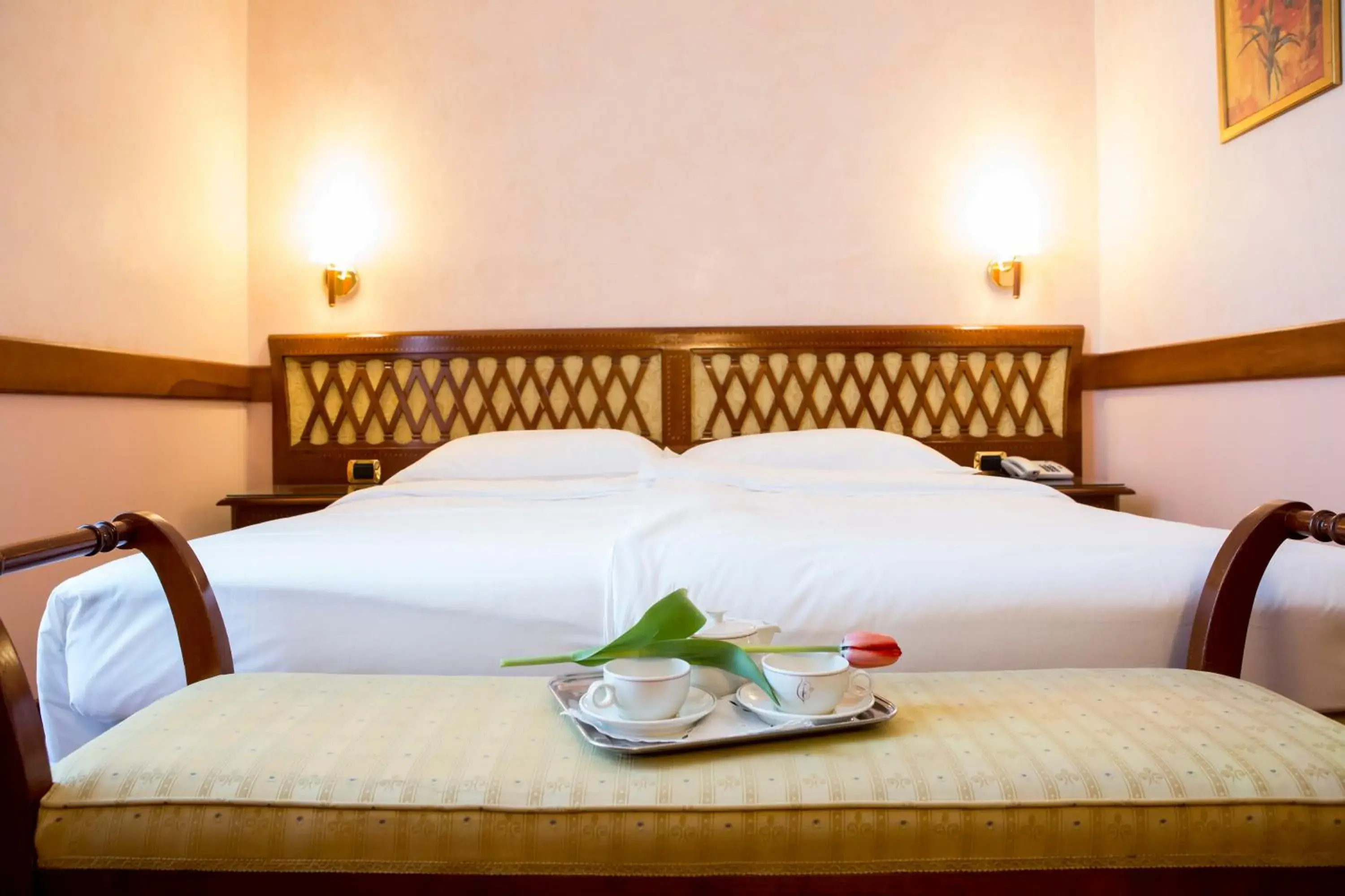 Bed in Hotel Villa Venezia