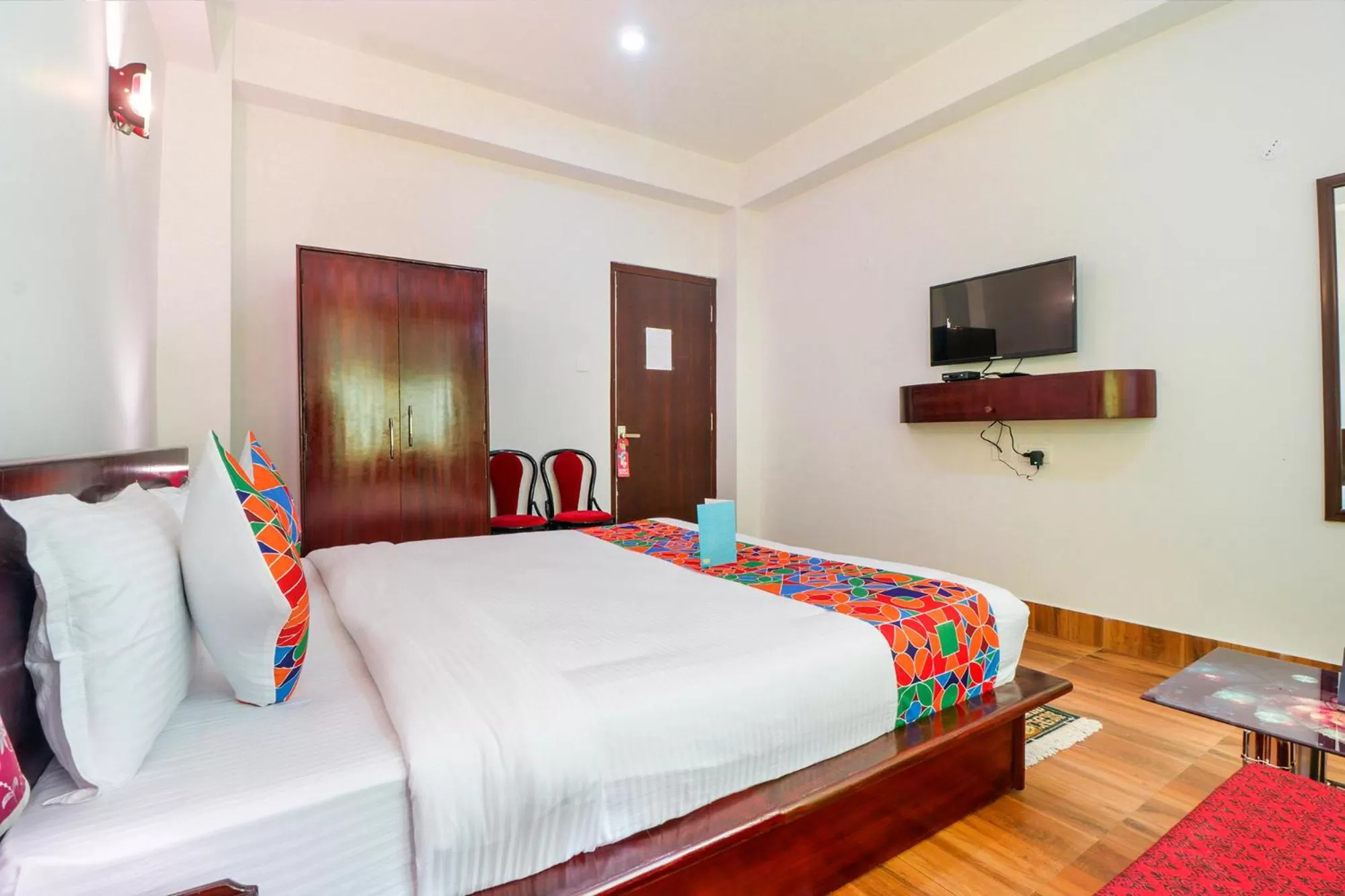 Bedroom, Bed in FabHotel Greenery View Middle Lingding ICAR Road
