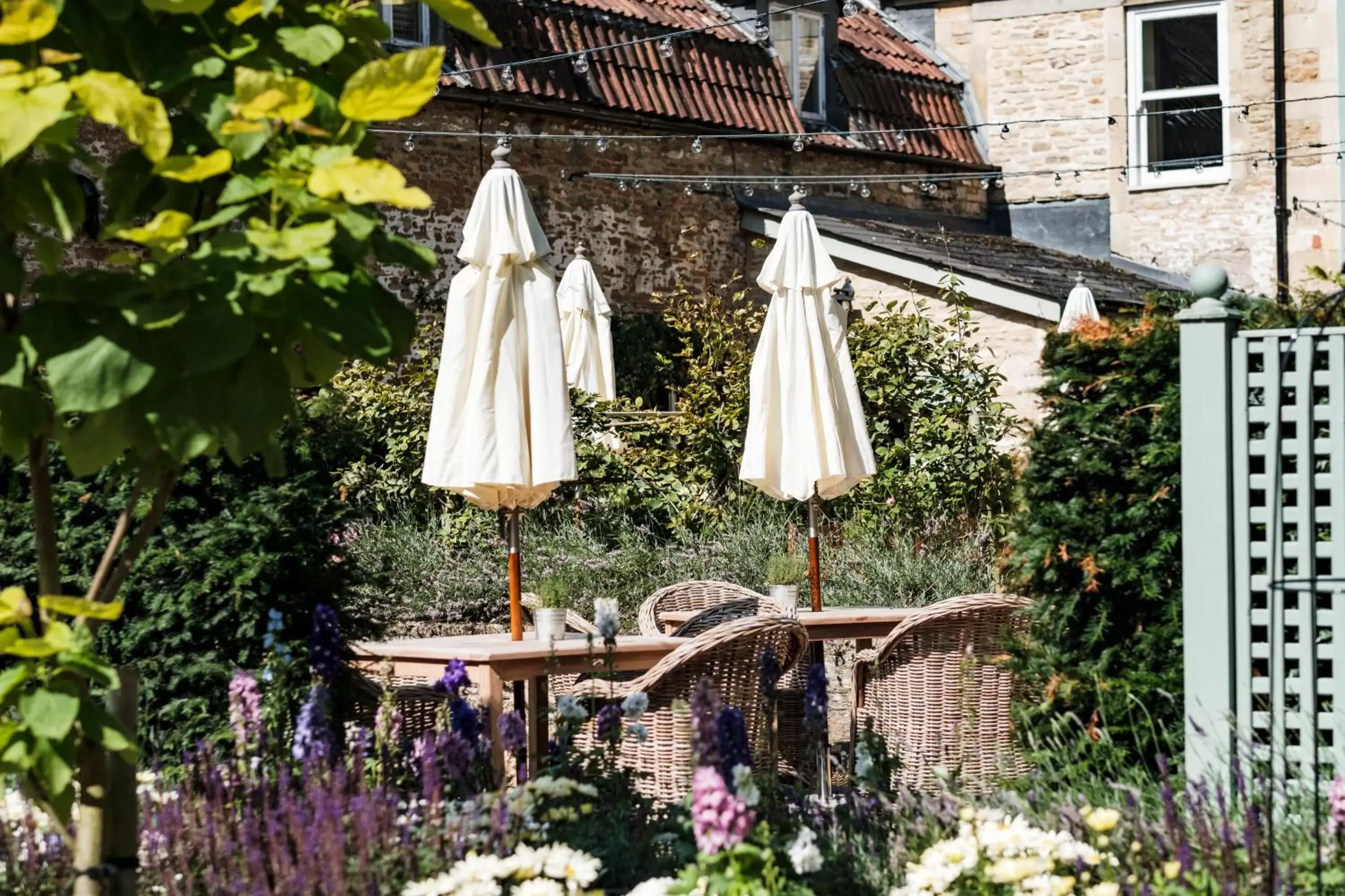 Garden view in The Methuen Arms