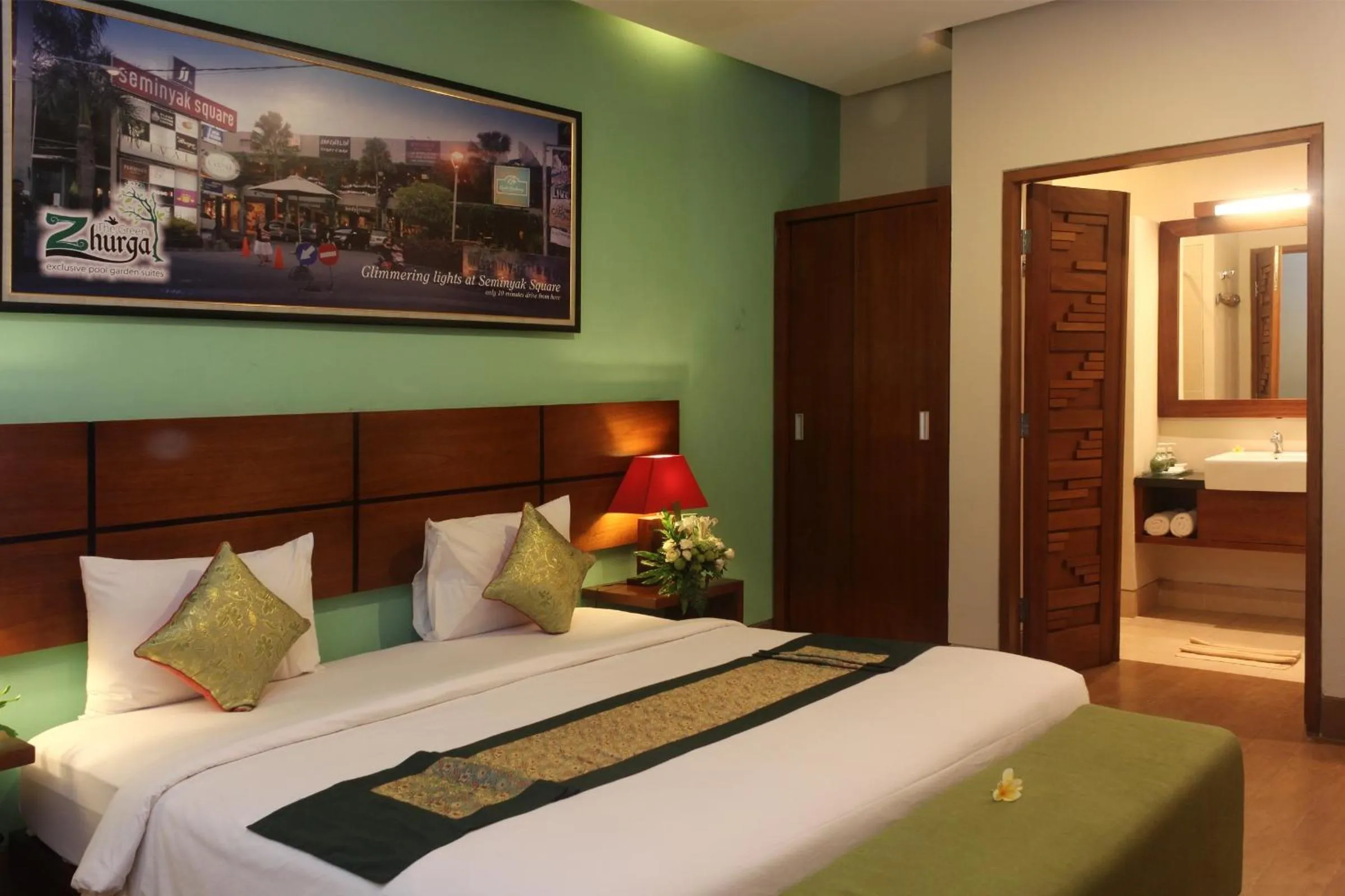 Night, Bed in The Green Zhurga Suite Seminyak