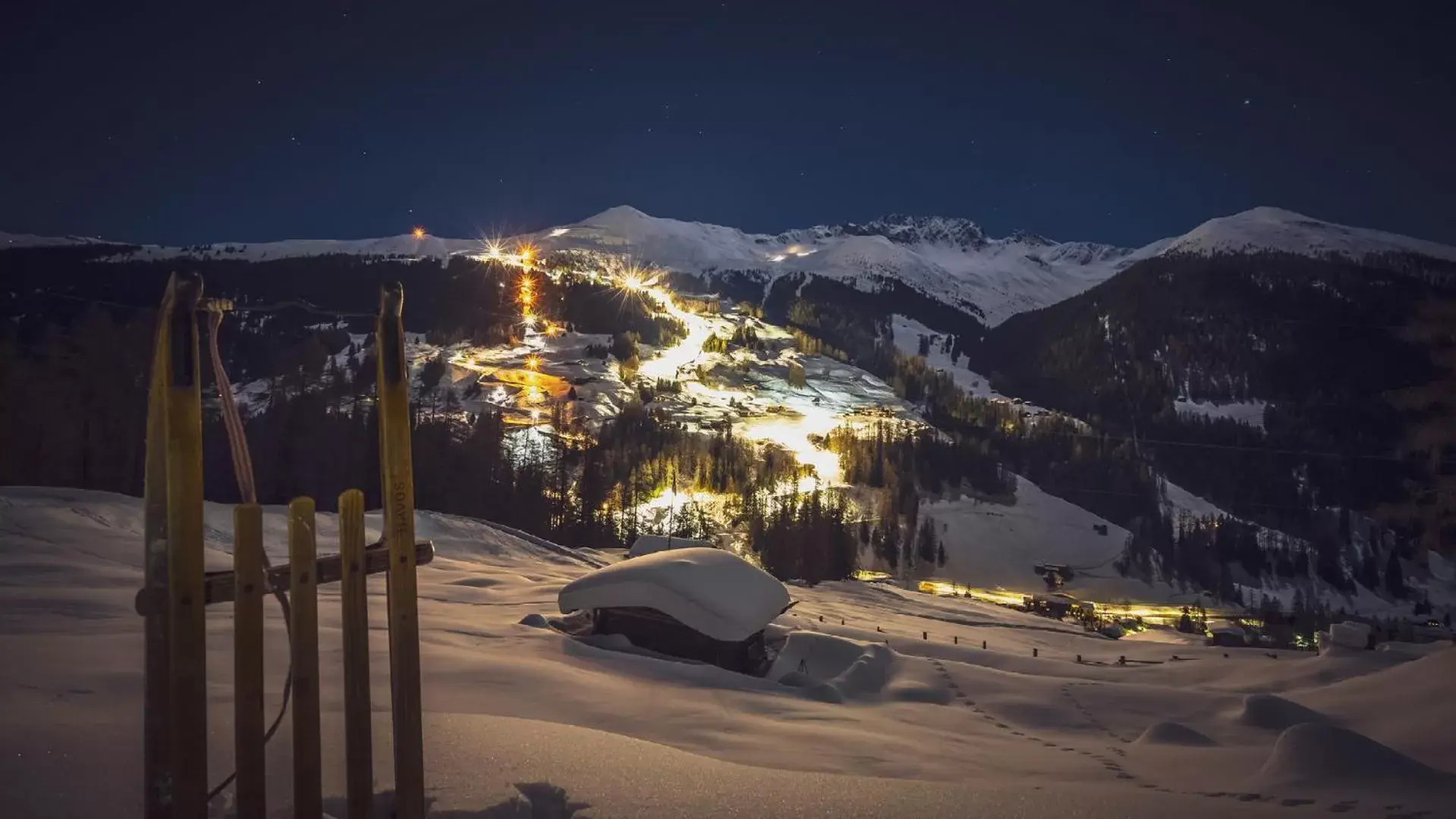 Natural landscape, Winter in Madrisa Lodge