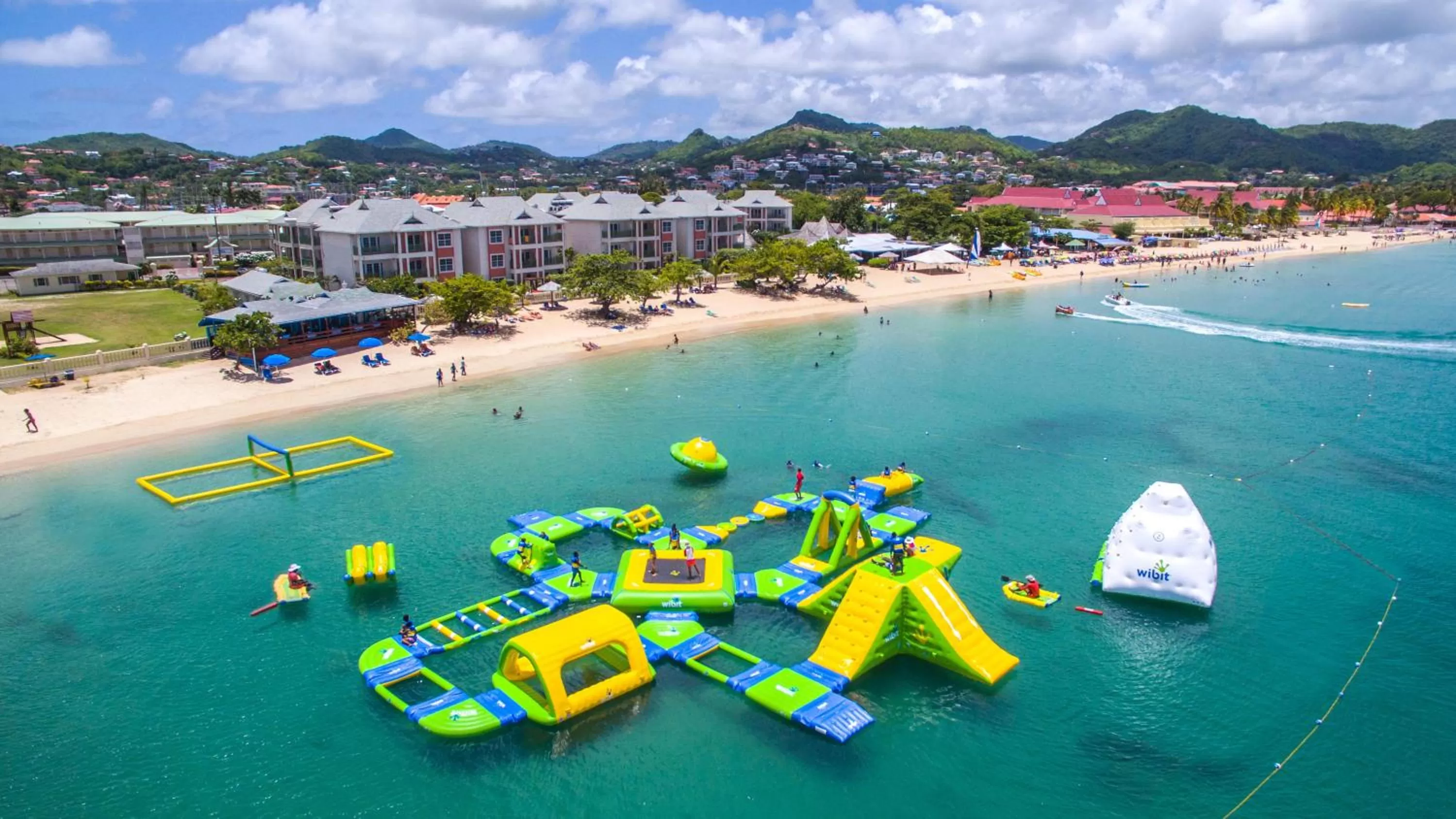Aqua park in Bay Gardens Beach Resort & Spa