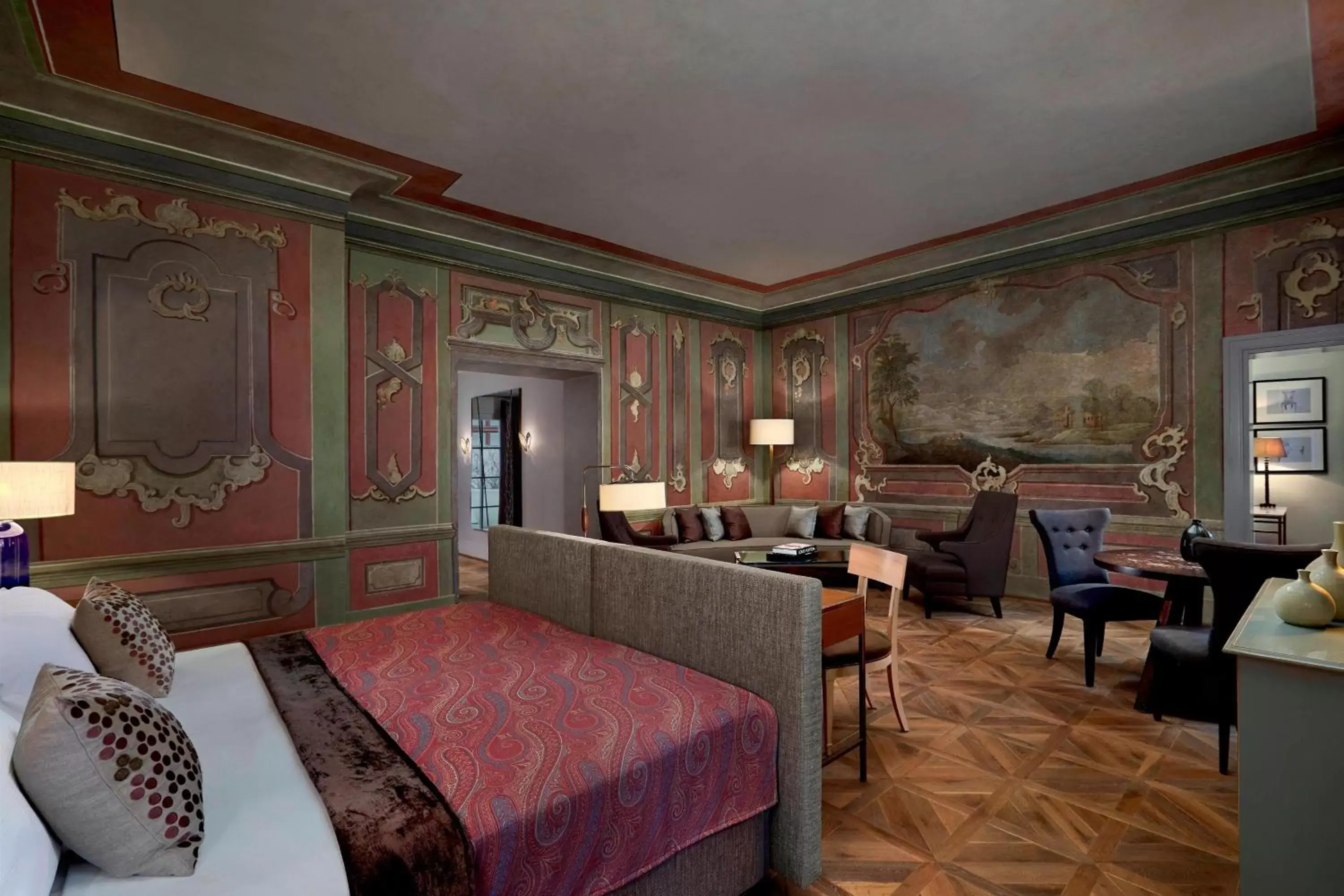 Bedroom, Restaurant/Places to Eat in Augustine, a Luxury Collection Hotel, Prague