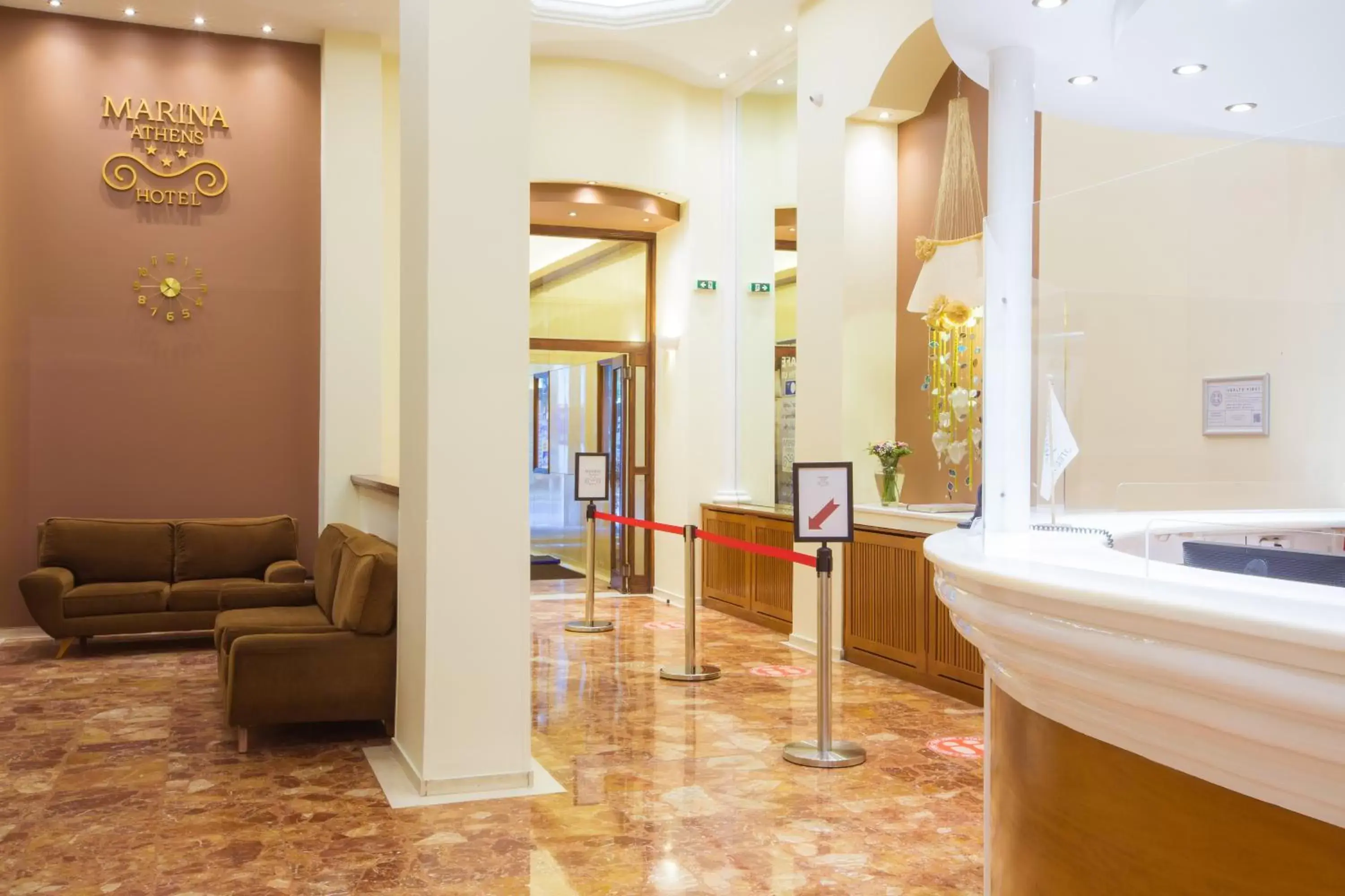 Lobby or reception in Hotel Marina