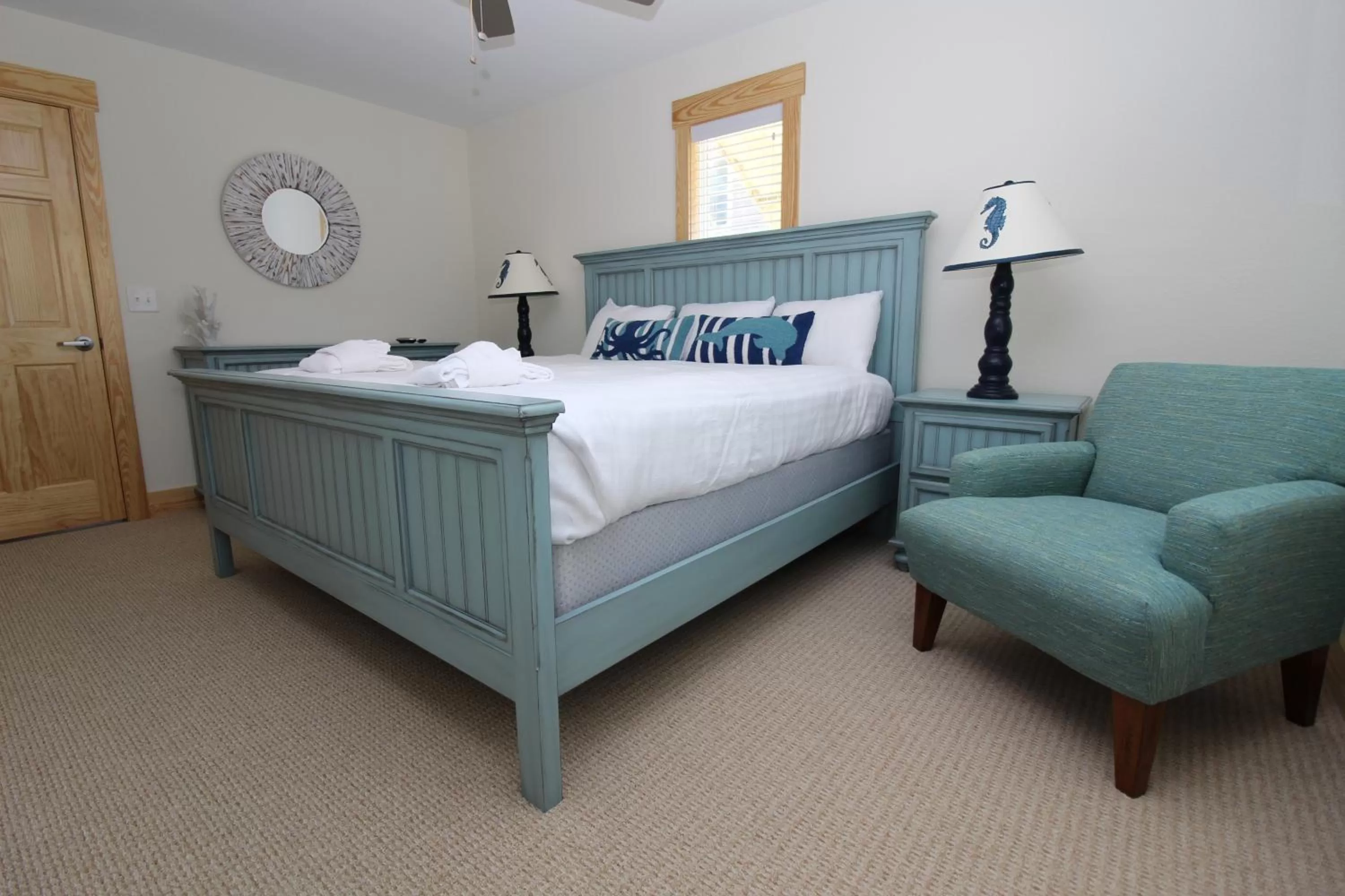 Bedroom, Bed in Whalebone Ocean Cottages by KEES Vacations