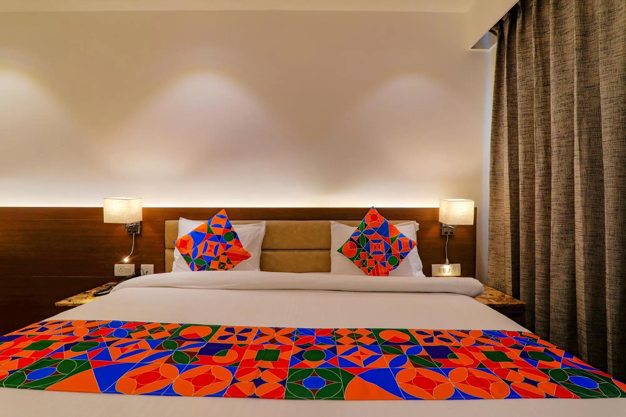 Bed in FabHotel Aurelia Grand