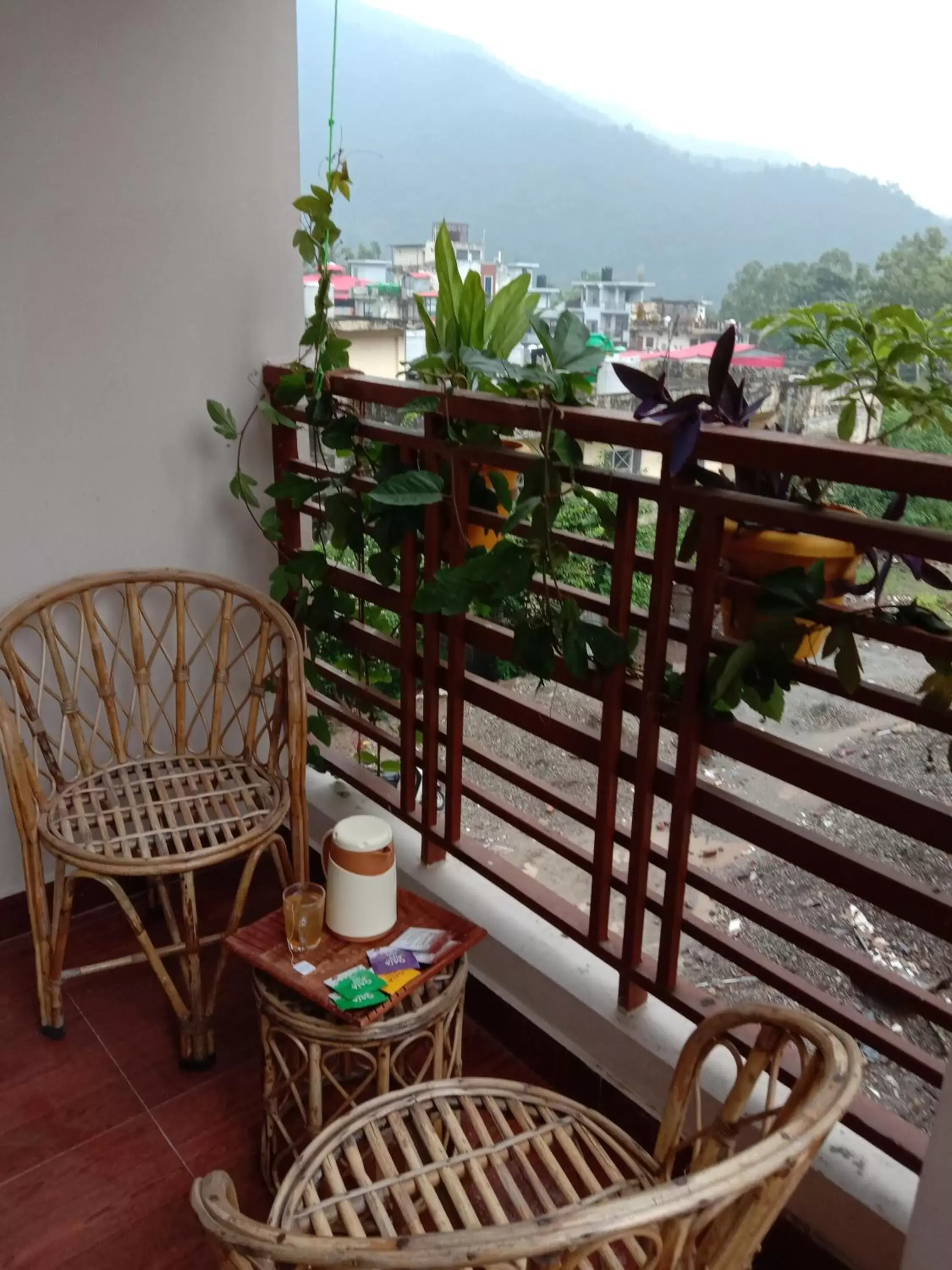 Mountain view, Balcony/Terrace in Rudram Hotel Yoga & Ayurveda Retreat