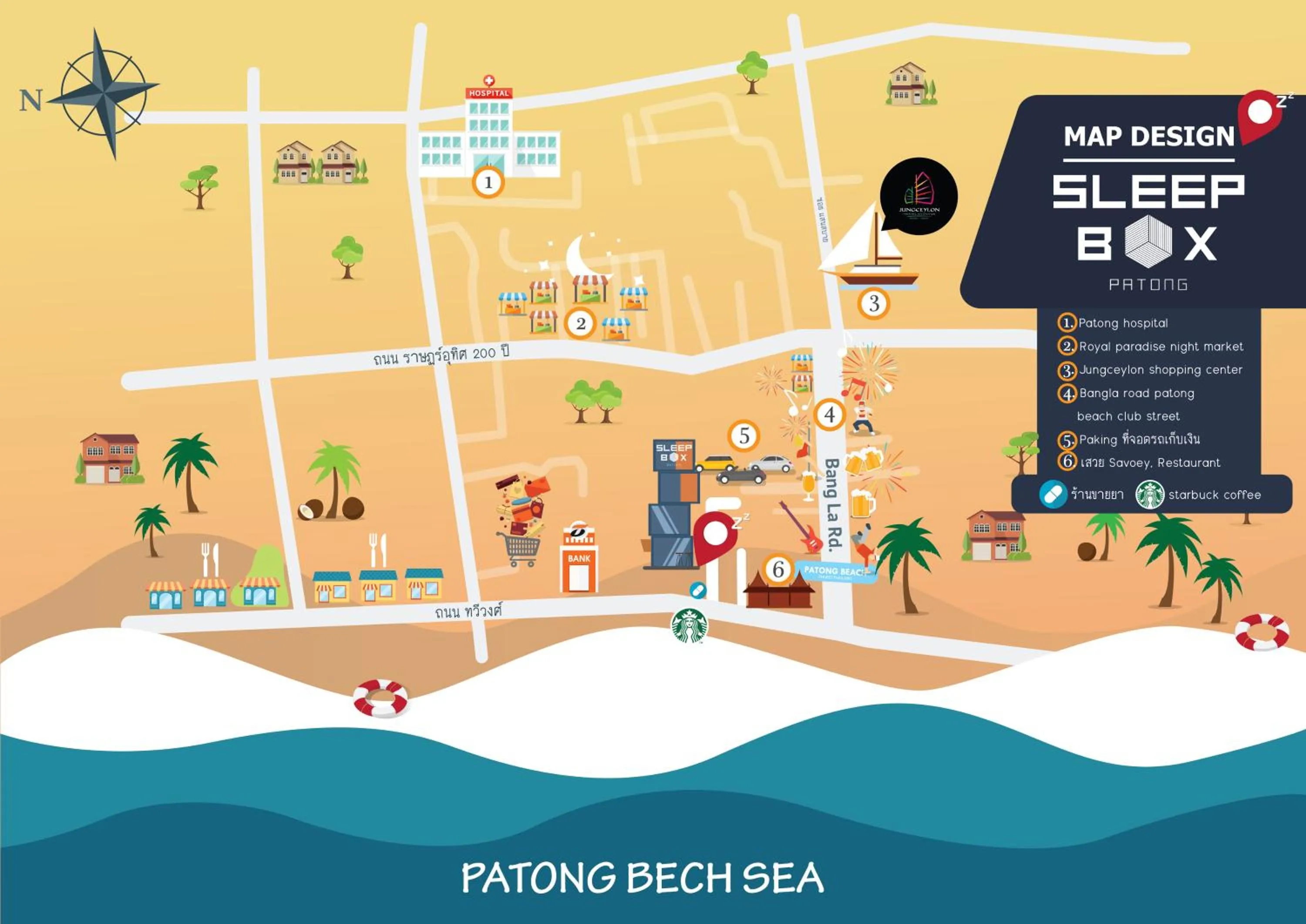 Property logo or sign in Sleep Box Patong Hostel