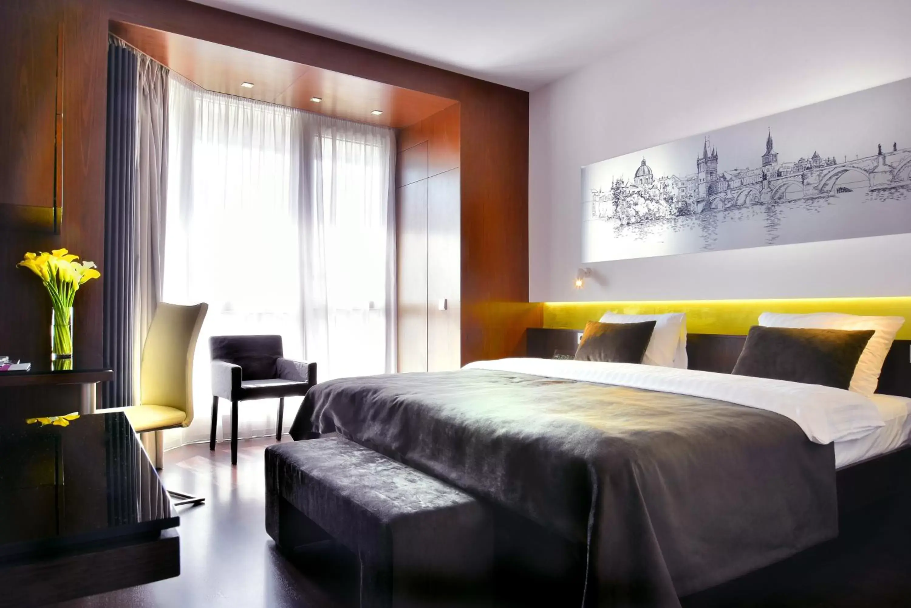 Shower, Bed in Ametyst Hotel Praha