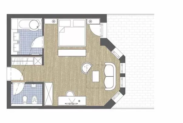 Photo of the whole room, Floor Plan in Hotel Seelos