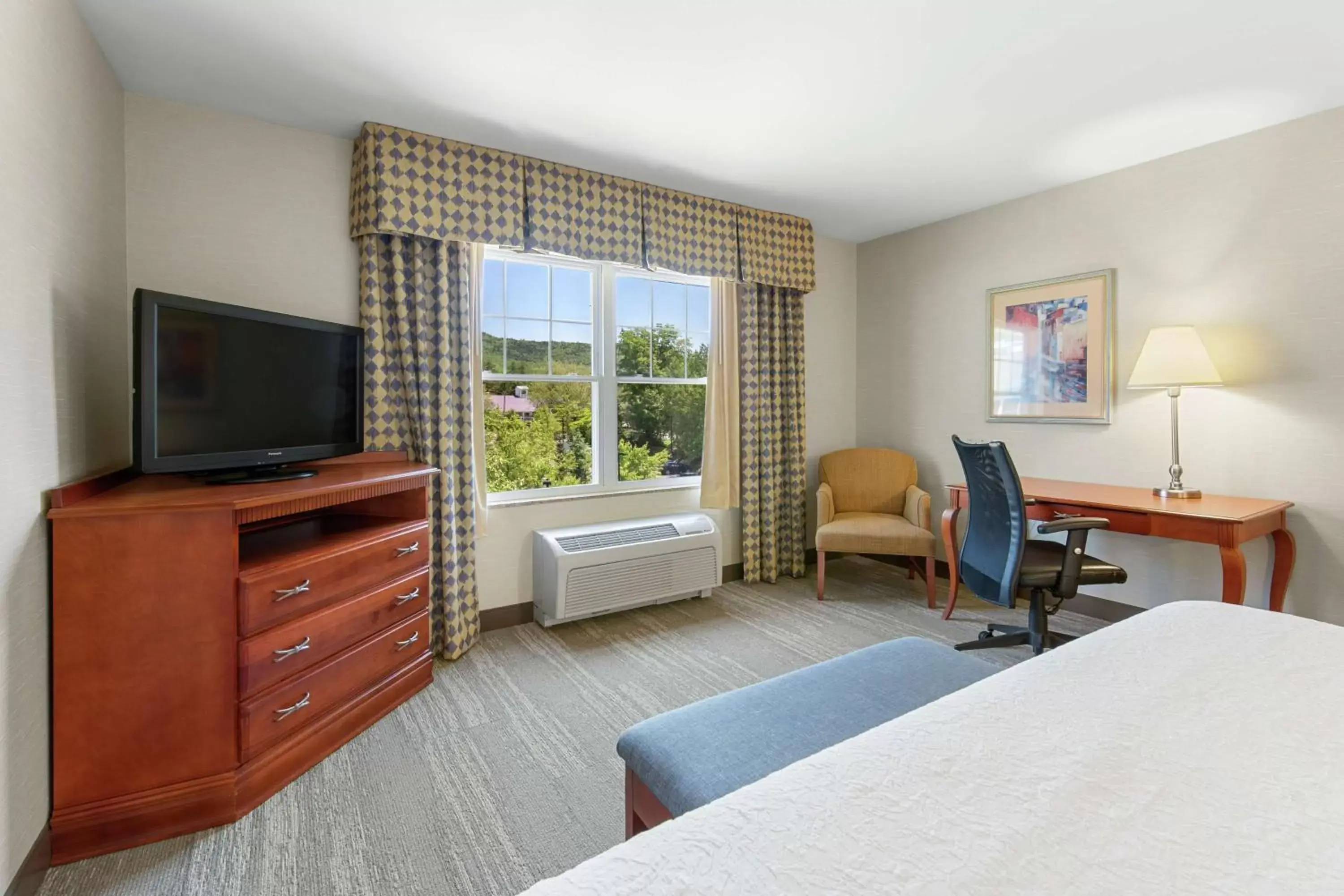 Bedroom, TV/Entertainment Center in Hampton Inn & Suites North Conway