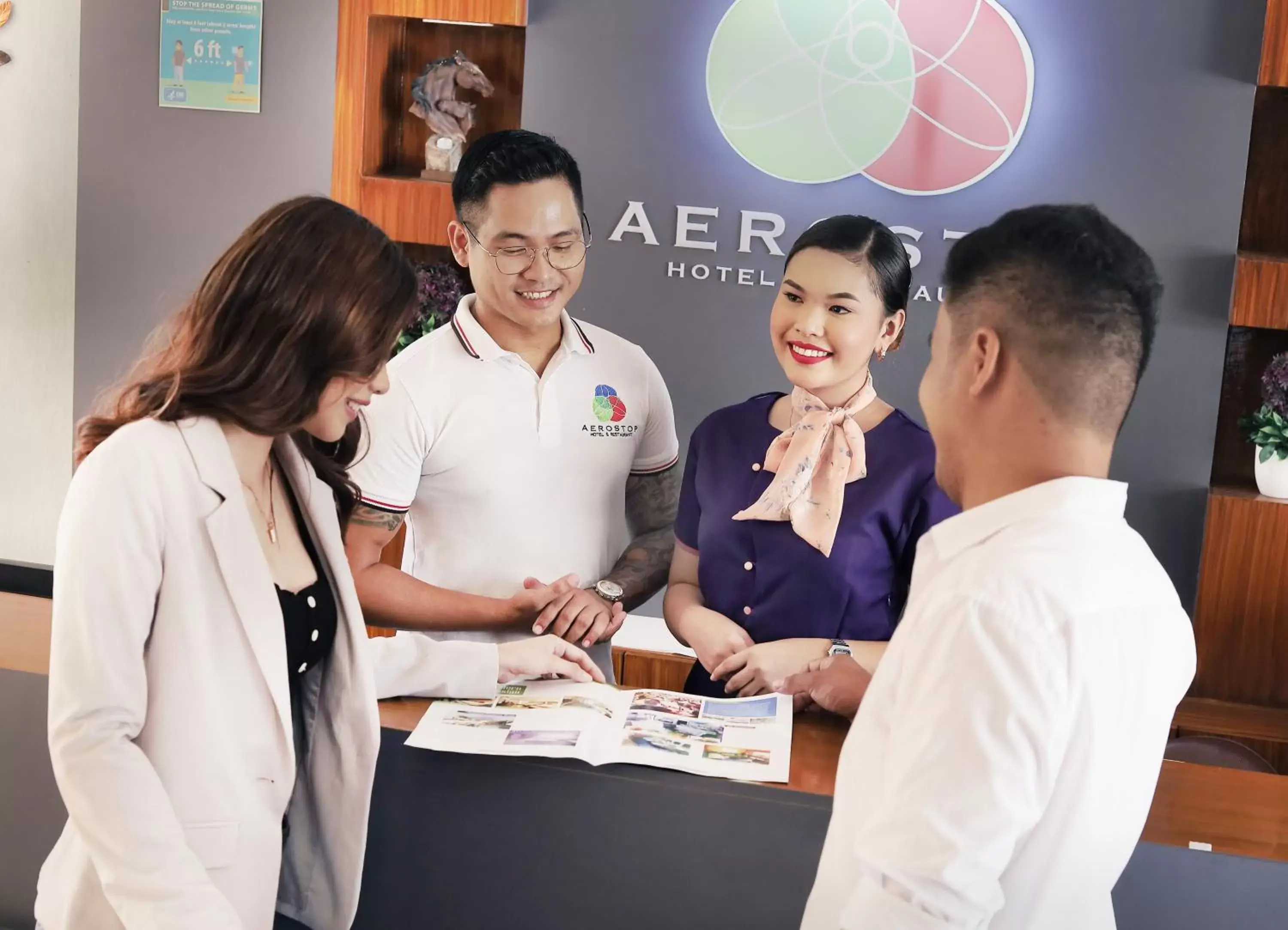 Lobby or reception in Aerostop Hotel and Restaurant