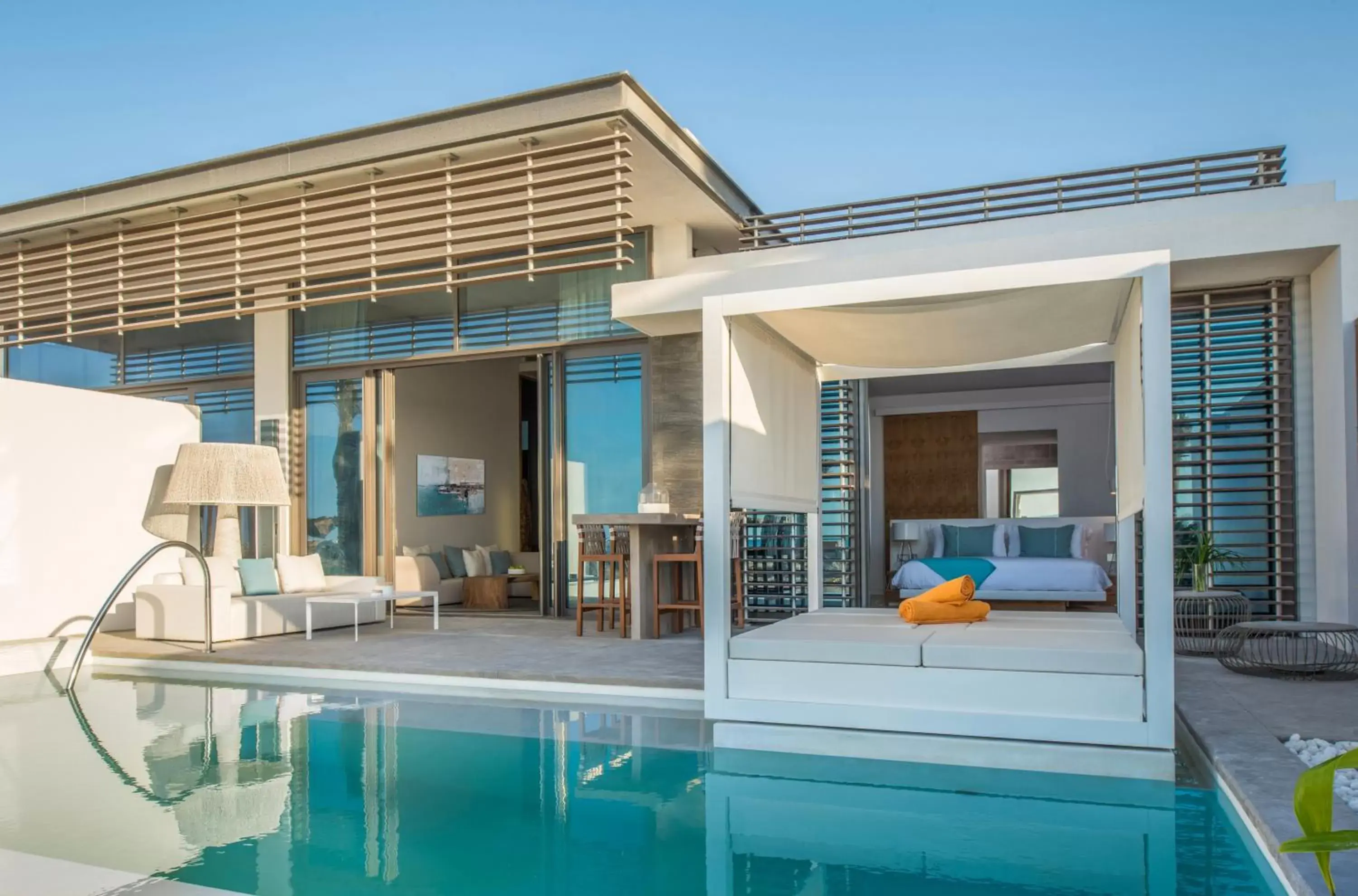 Living room, Swimming Pool in Nikki Beach Resort & Spa Dubai