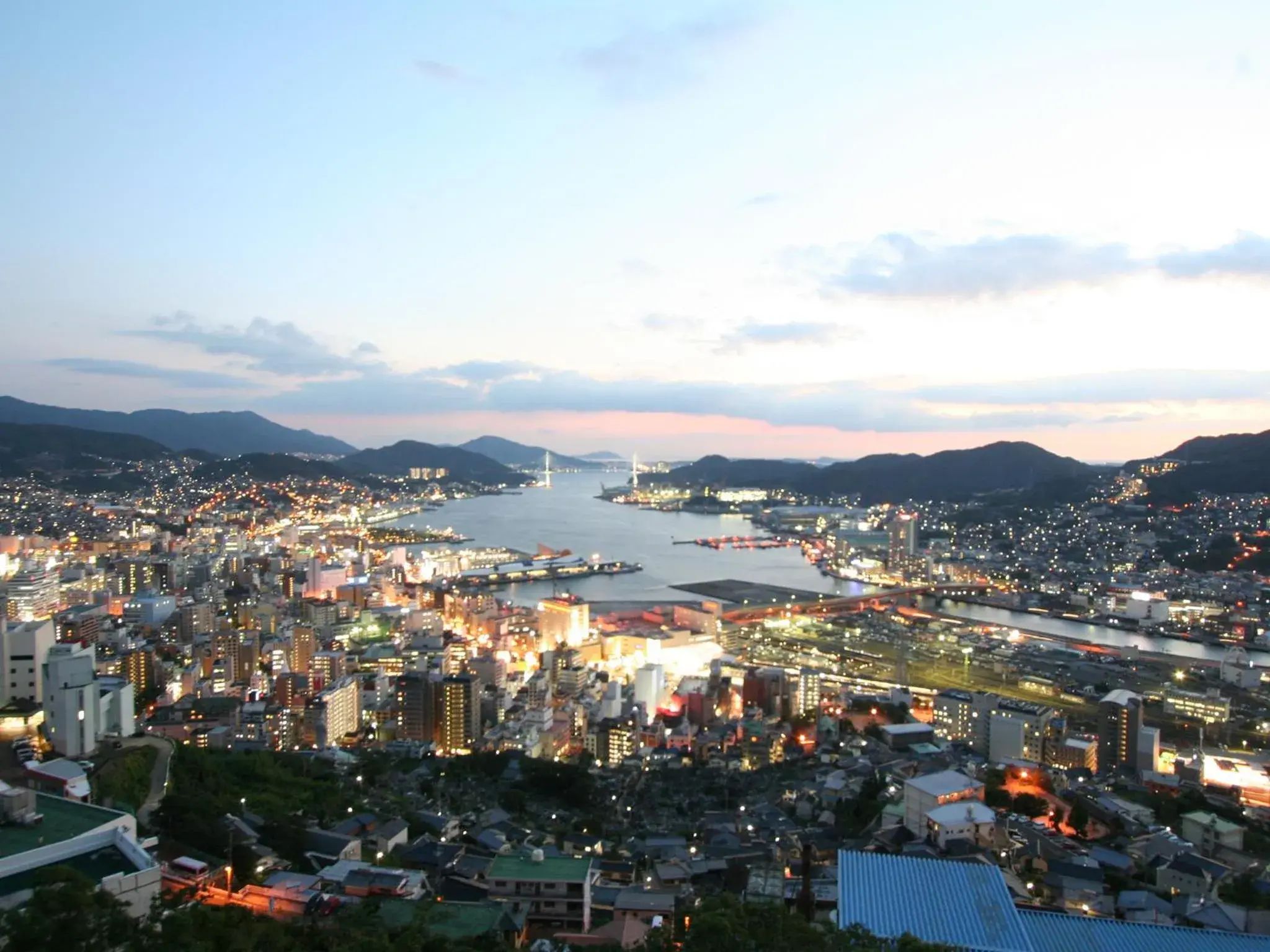 View (from property/room), Bird's-eye View in Nagasaki Nisshokan Hotel