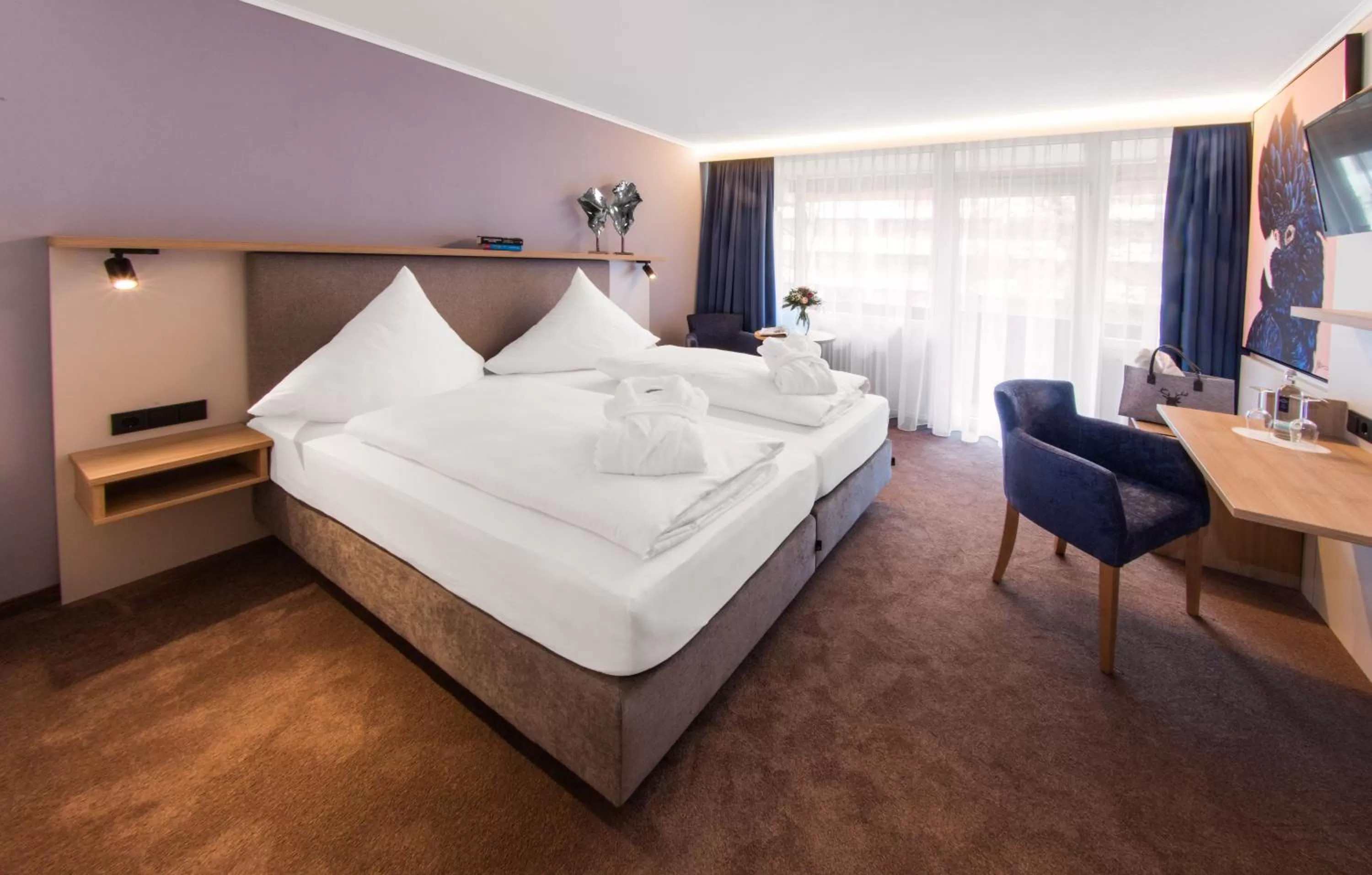 Photo of the whole room, Bed in Thermen-Hotel Rottaler Hof