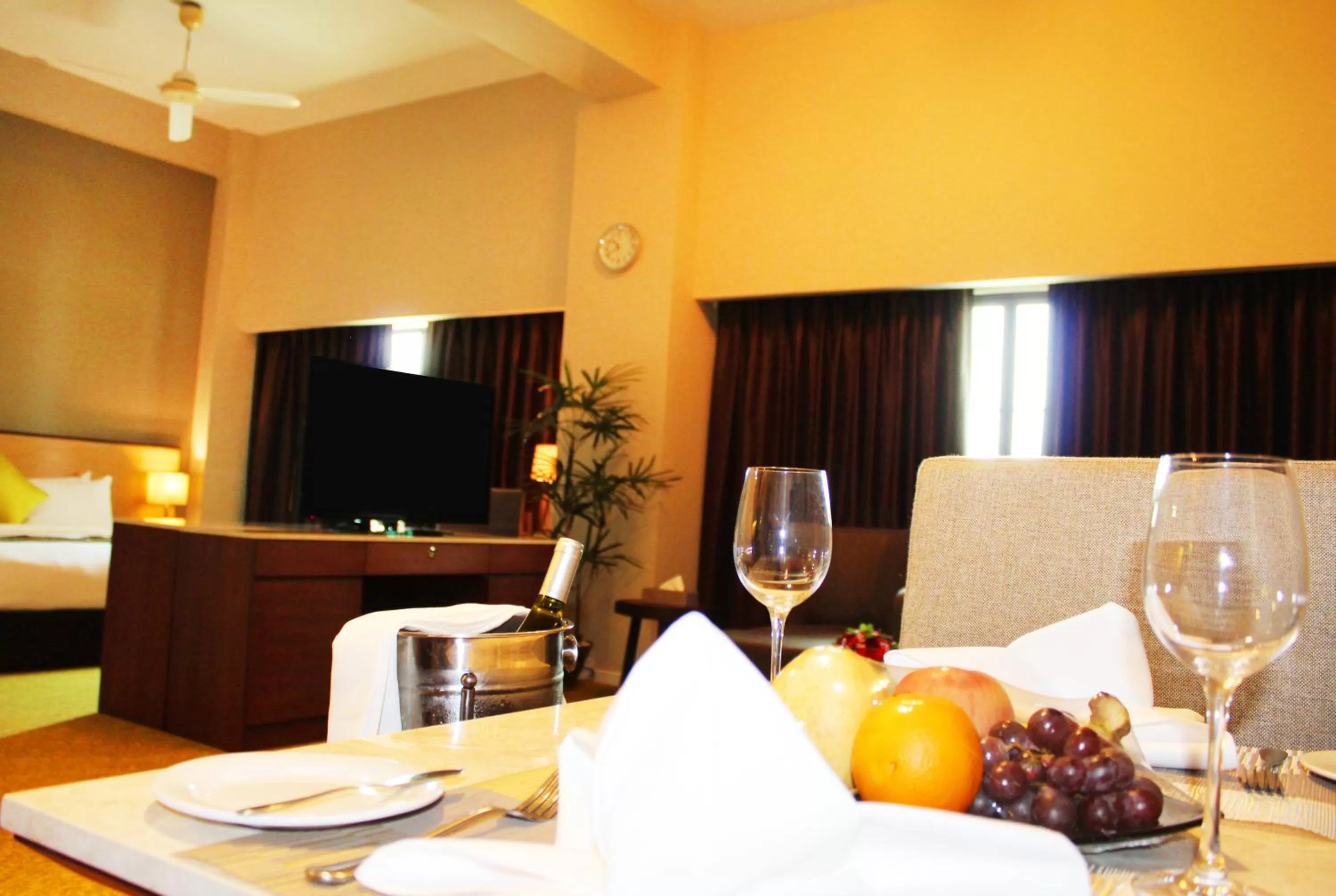 Living room, Bed in Summit Parkview Yangon