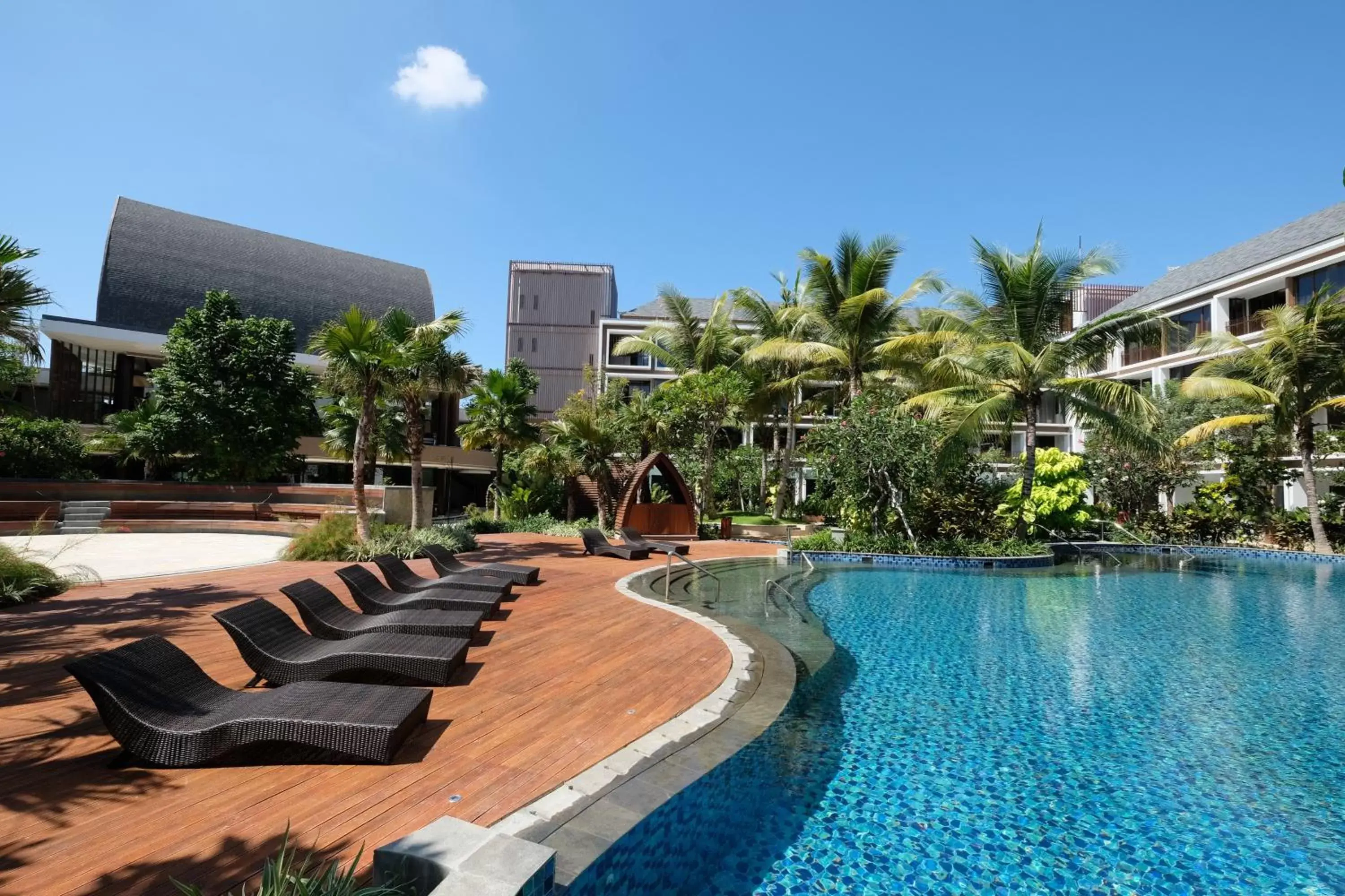 Swimming pool, Property Building in Golden Tulip Jineng Resort Bali