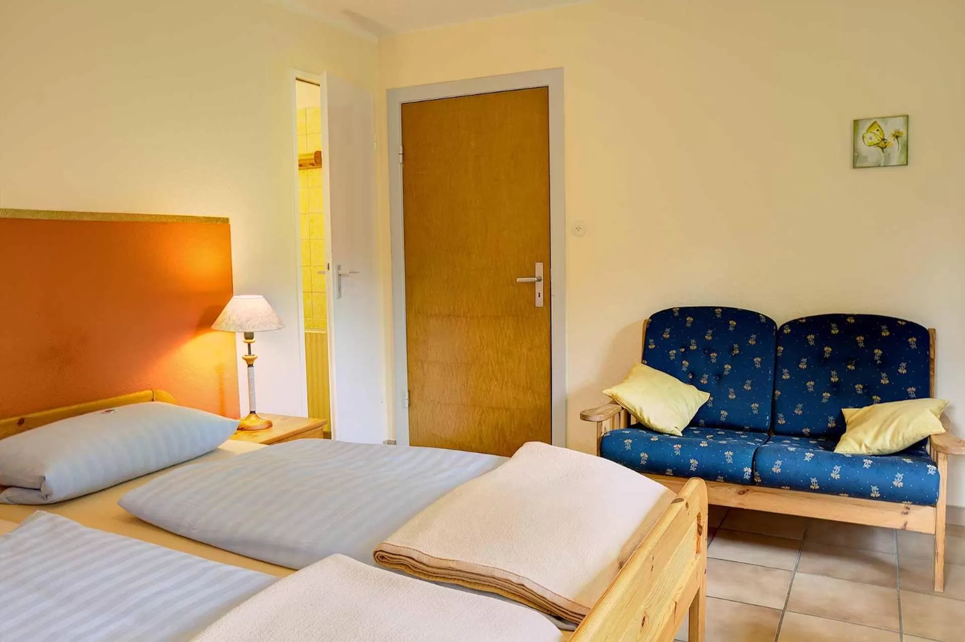 Bed in Biohotel Spöktal