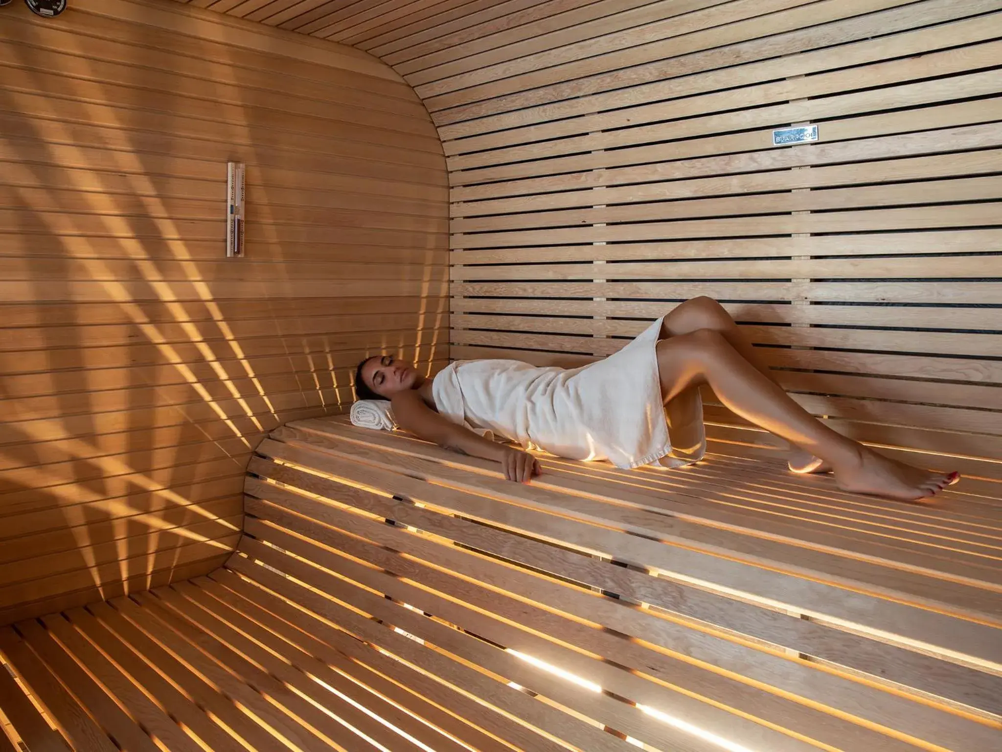 Sauna, Guests in Grand Hotel Costa Brada