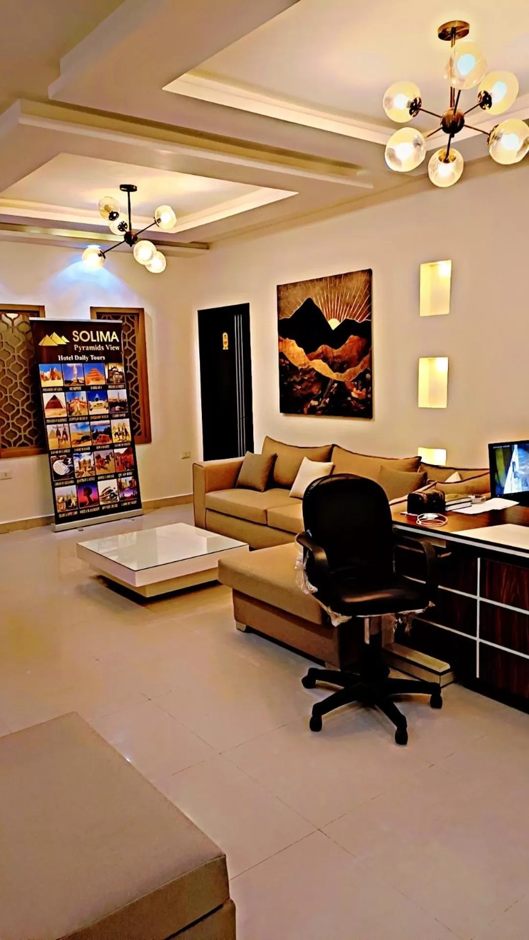 Seating area in Solima Pyramids View