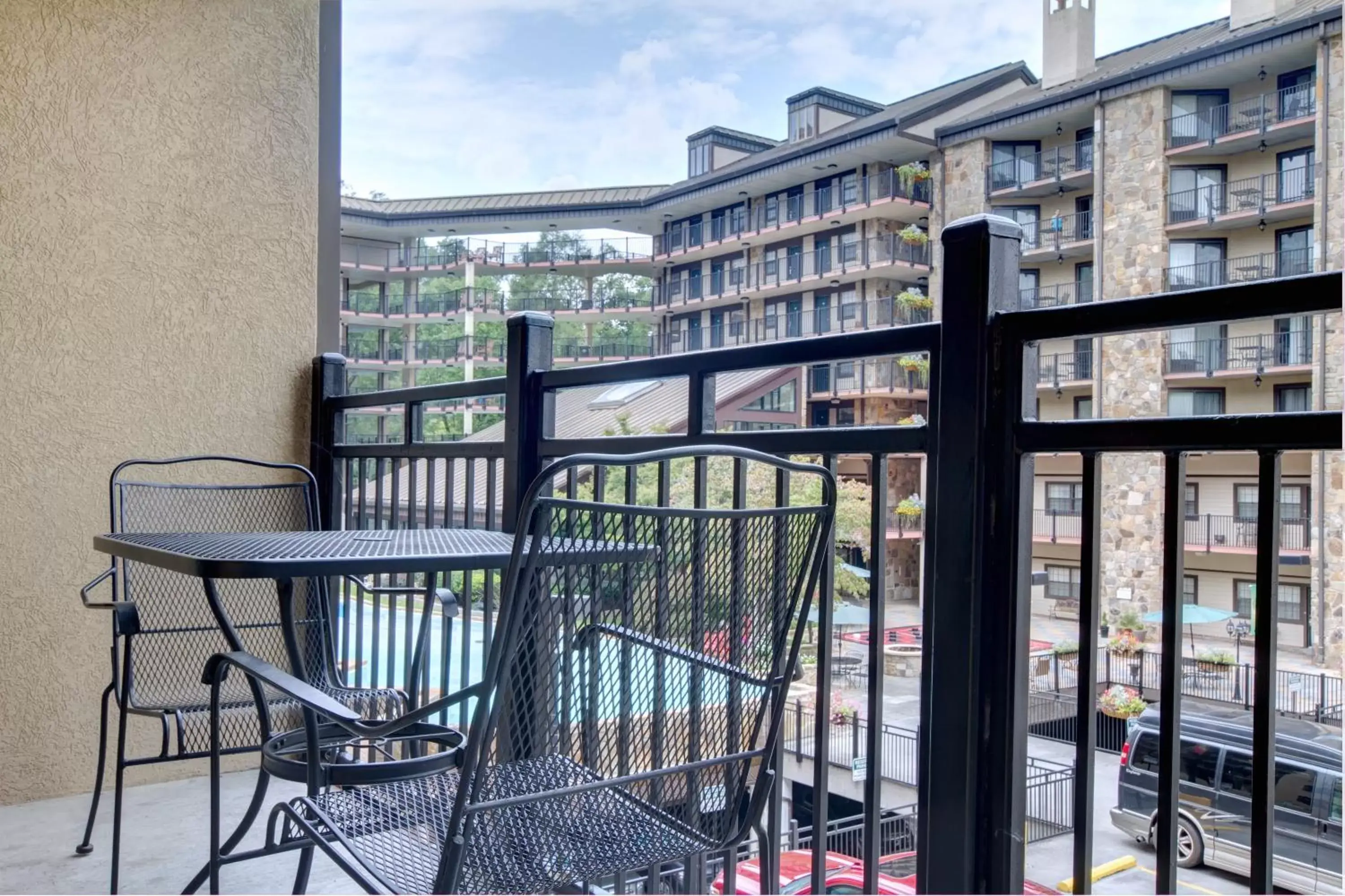 Balcony/Terrace in Gatlinburg Town Square by Exploria Resorts