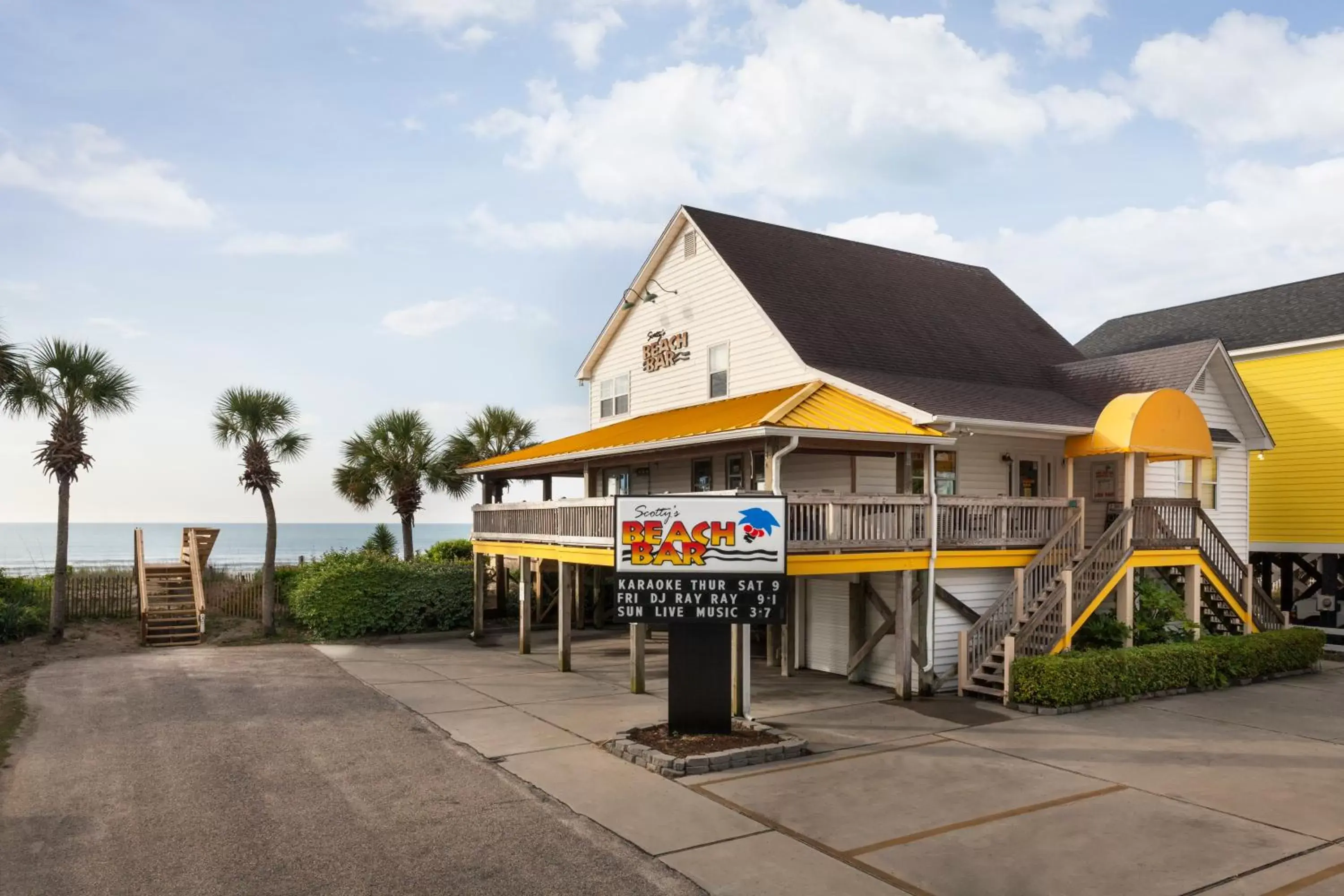 Facade/entrance in Surfside Beach Oceanfront Hotel Facade/entrance in Surfside Beach Oceanfront Hotel
