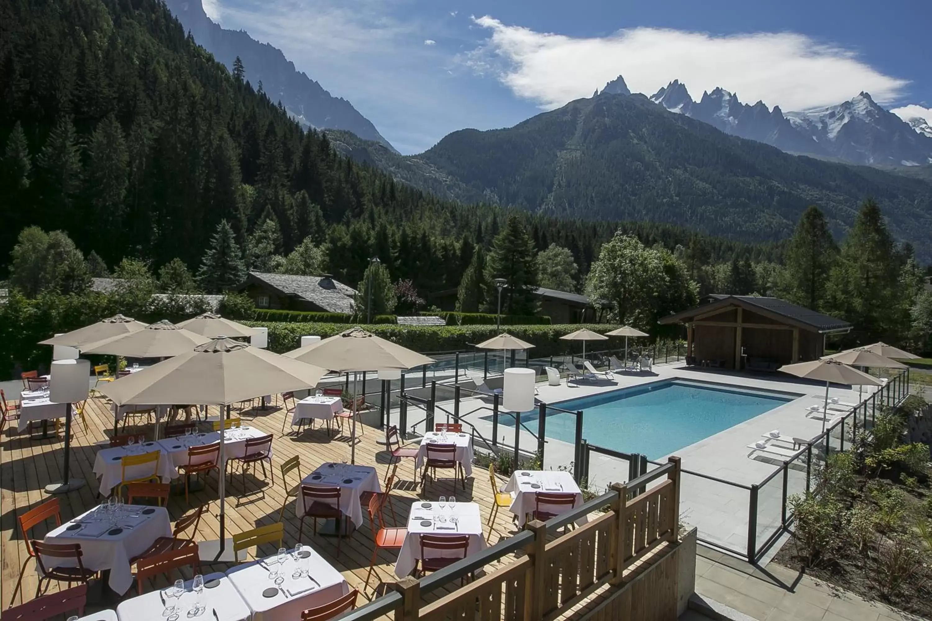 Restaurant/places to eat, Pool View in Excelsior Chamonix Hôtel & Spa