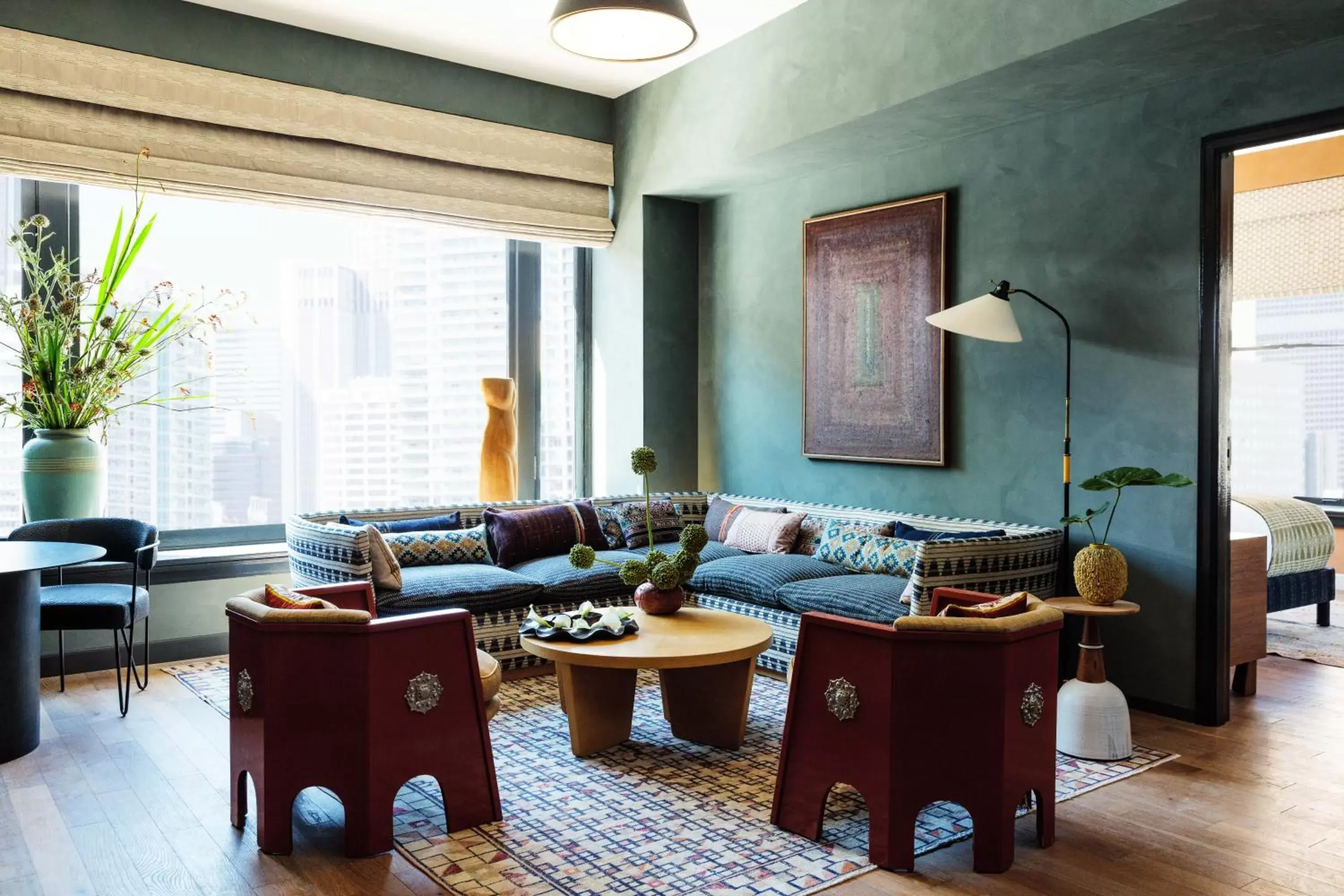 Living room in Downtown Los Angeles Proper Hotel, a Member of Design Hotels