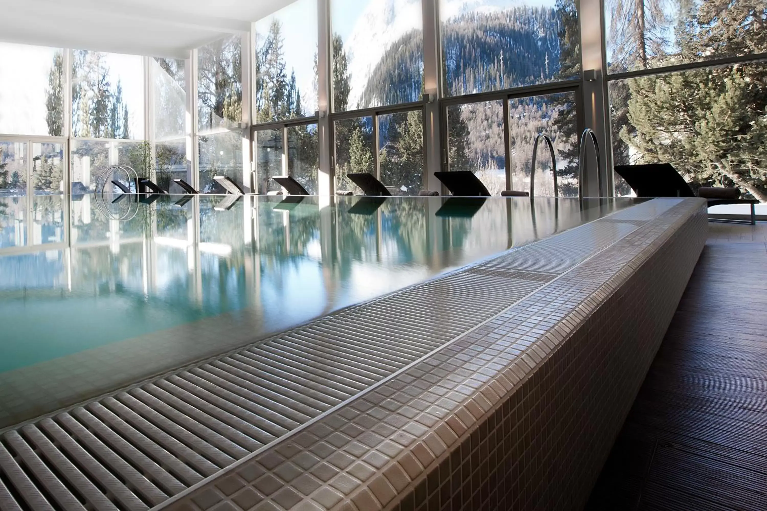 Pool view, Swimming Pool in Schloss Hotel & Spa Pontresina