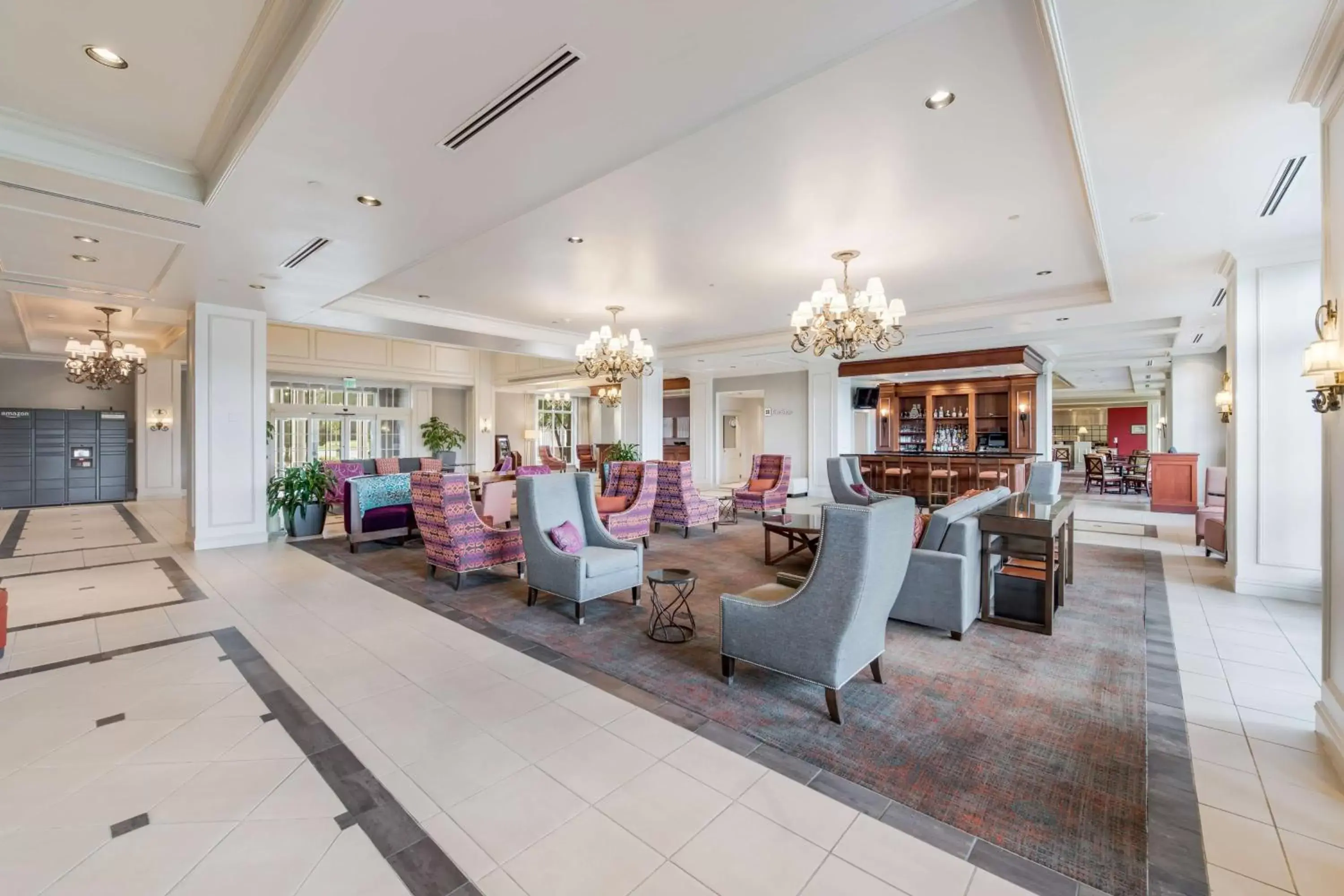 Lobby or reception in Hilton Garden Inn Suffolk Riverfront