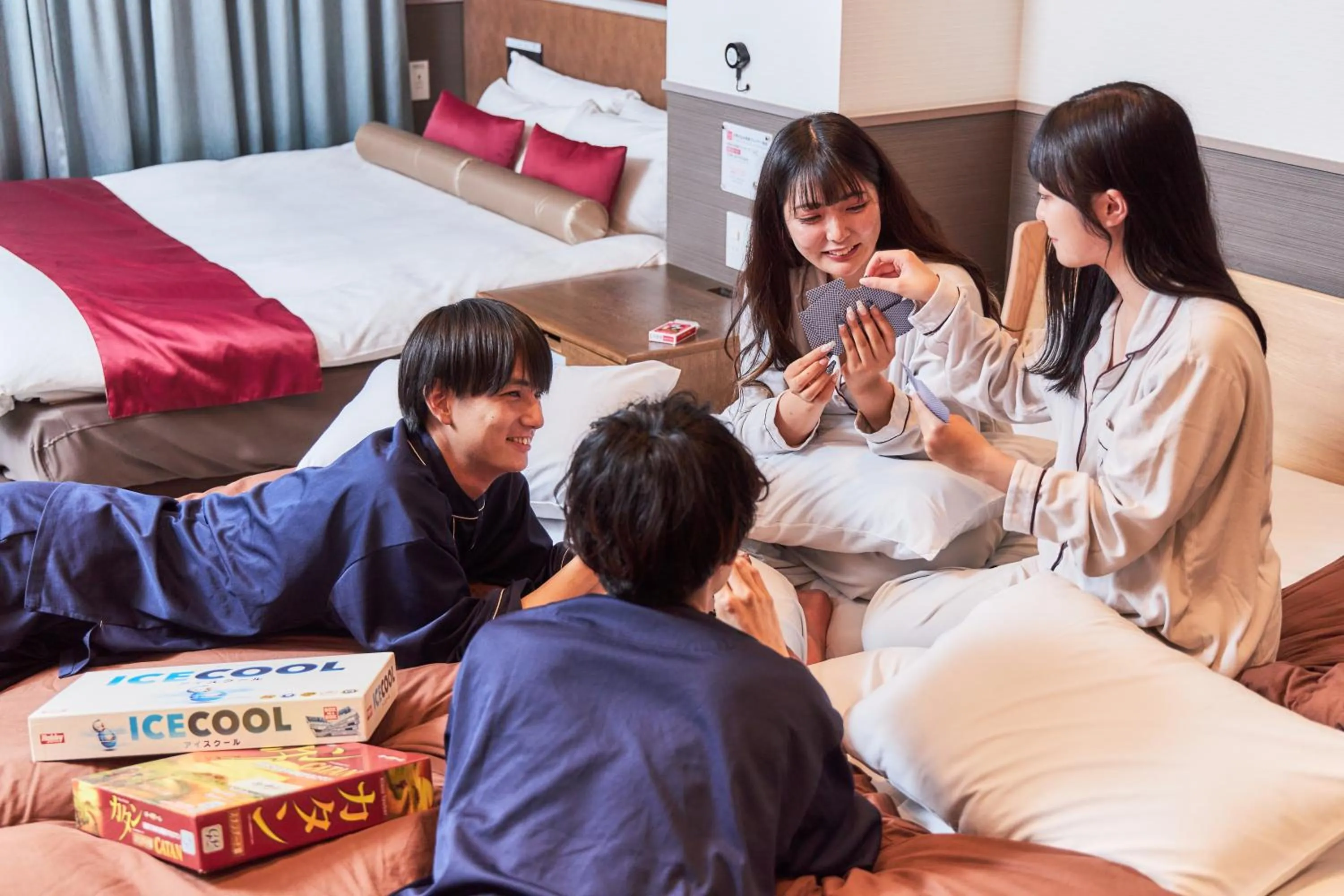 People, Bed in Hotel Pasela Living Shinjuku
