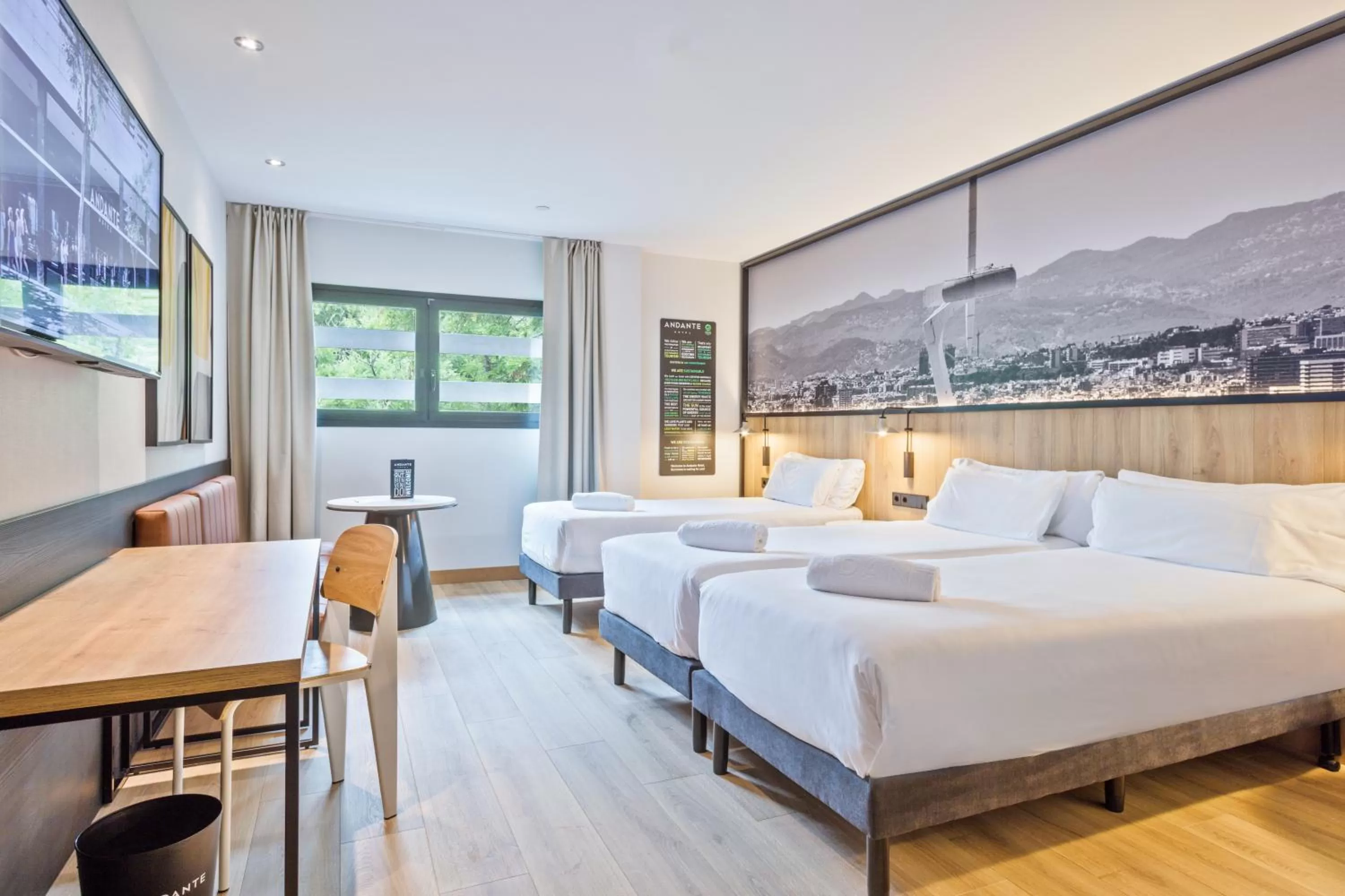 Bed in Andante Hotel