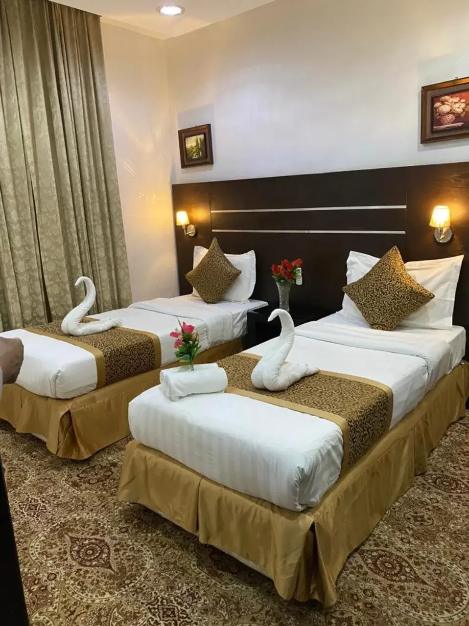 Bed in Rest Night Hotel Suites- - AL Nafal