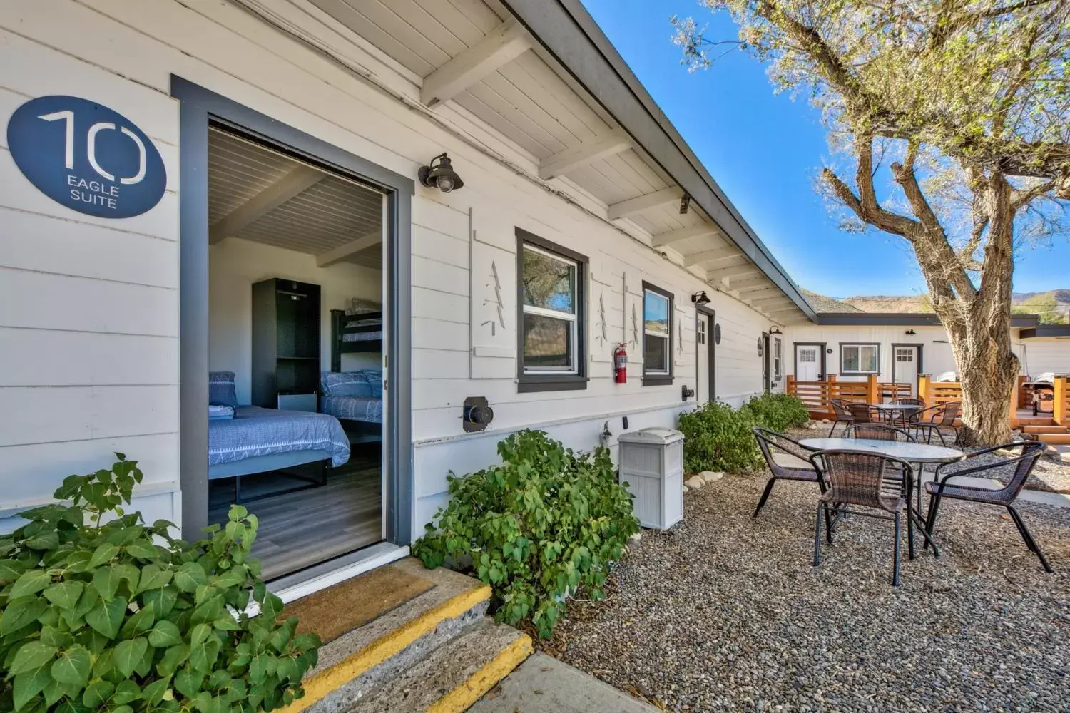 Patio in The Historic West Walker Motel