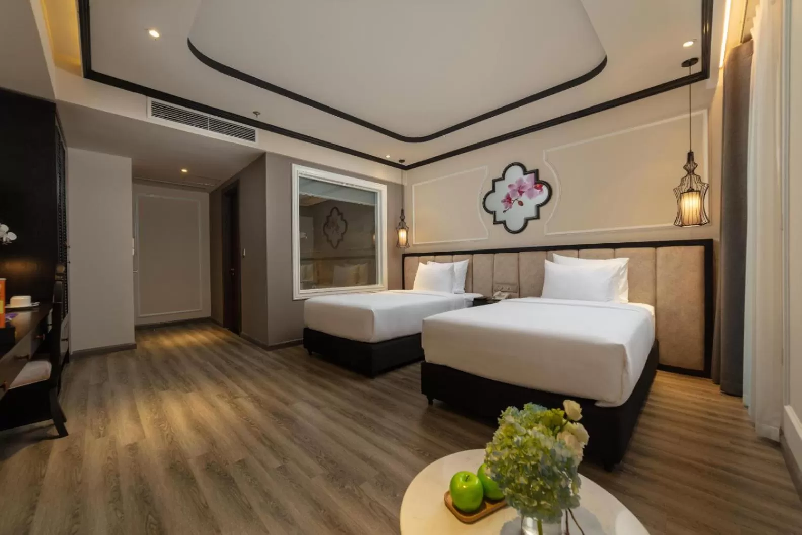 Bed in FTE Ba Dinh Hotel