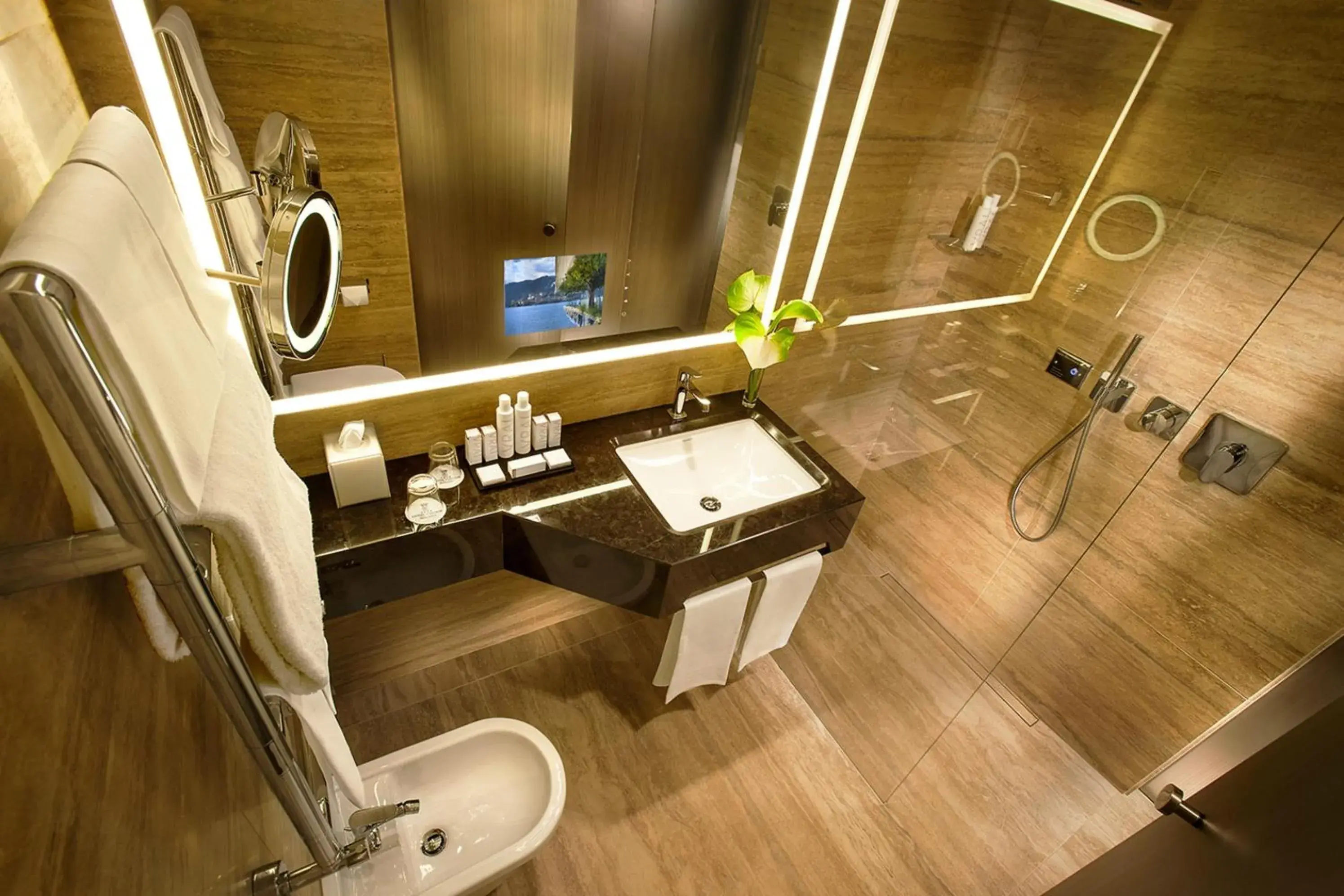 Shower, Bathroom in Hotel Cavour