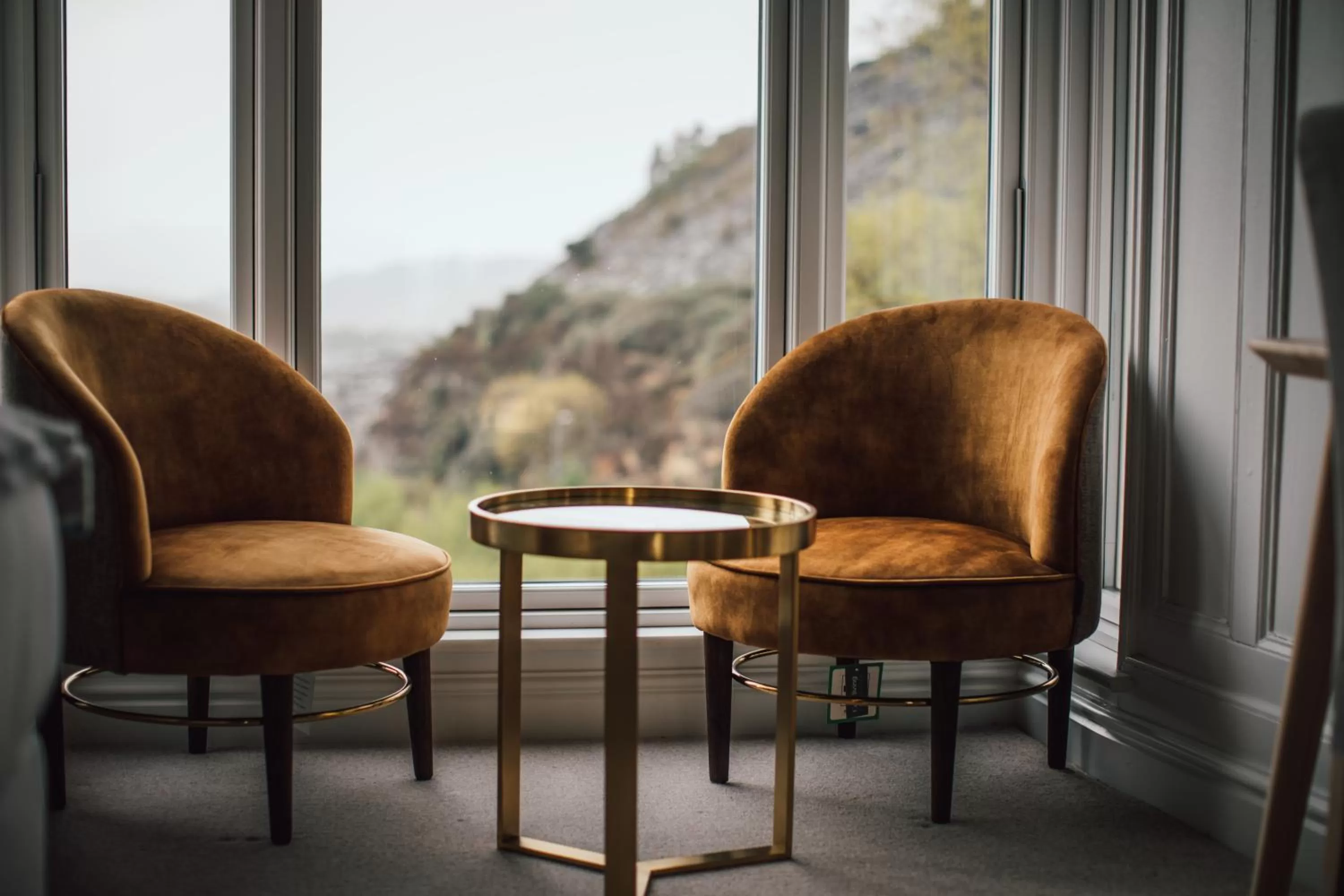 Seating area in Plas Weunydd