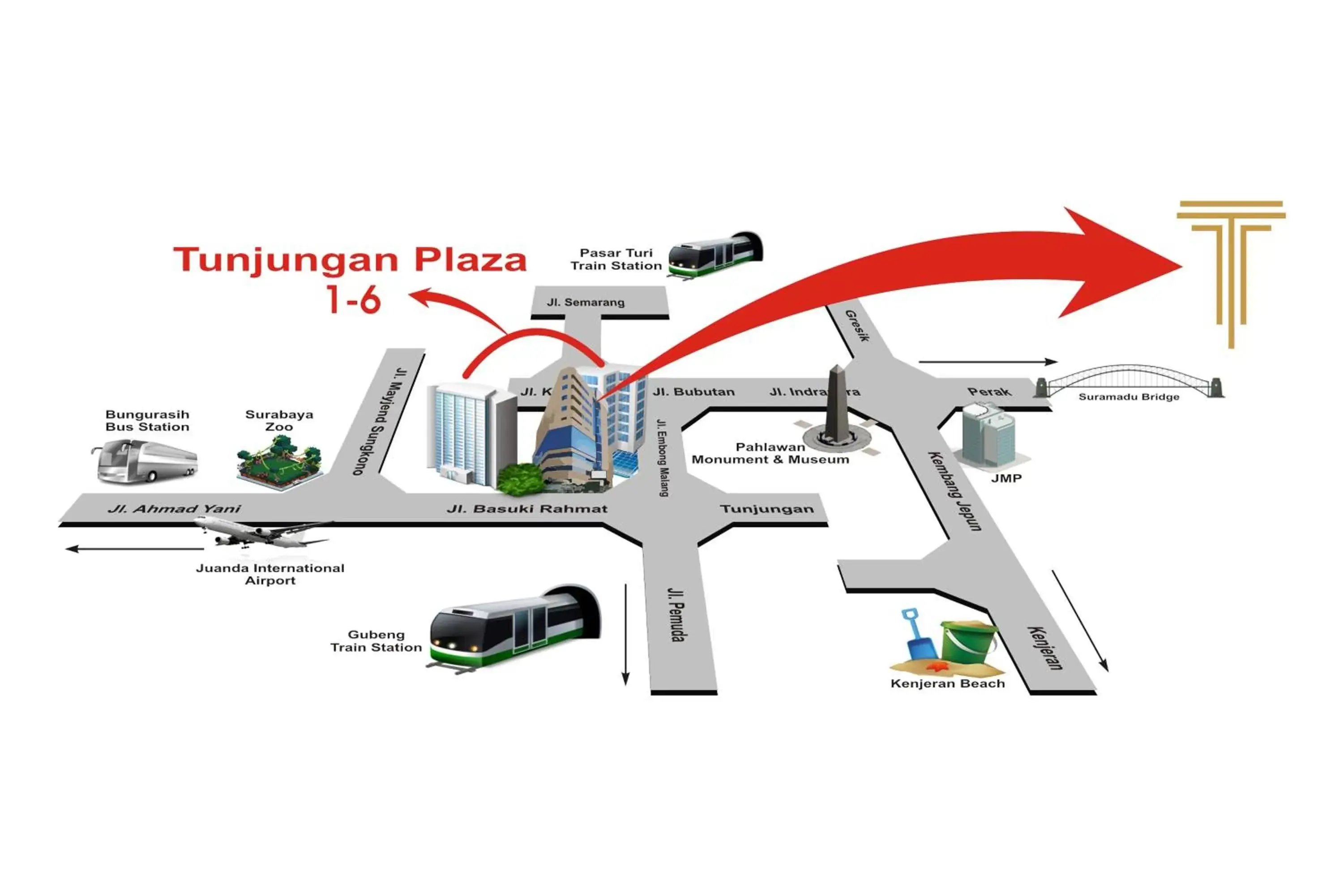 On site, Floor Plan in Tunjungan Hotel