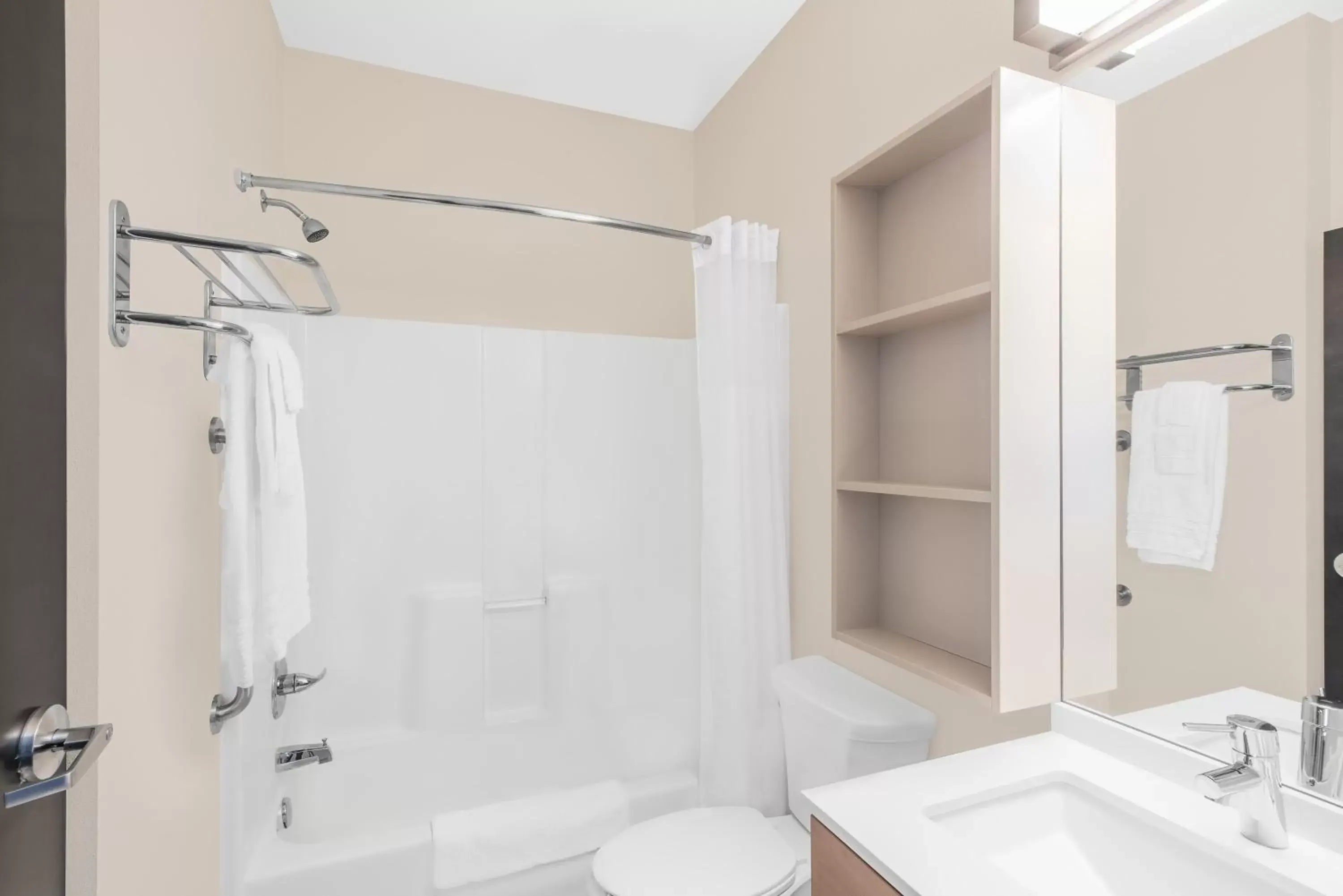 Bathroom in Microtel Inn & Suites by Wyndham Binghamton Bathroom in Microtel Inn & Suites by Wyndham Binghamton