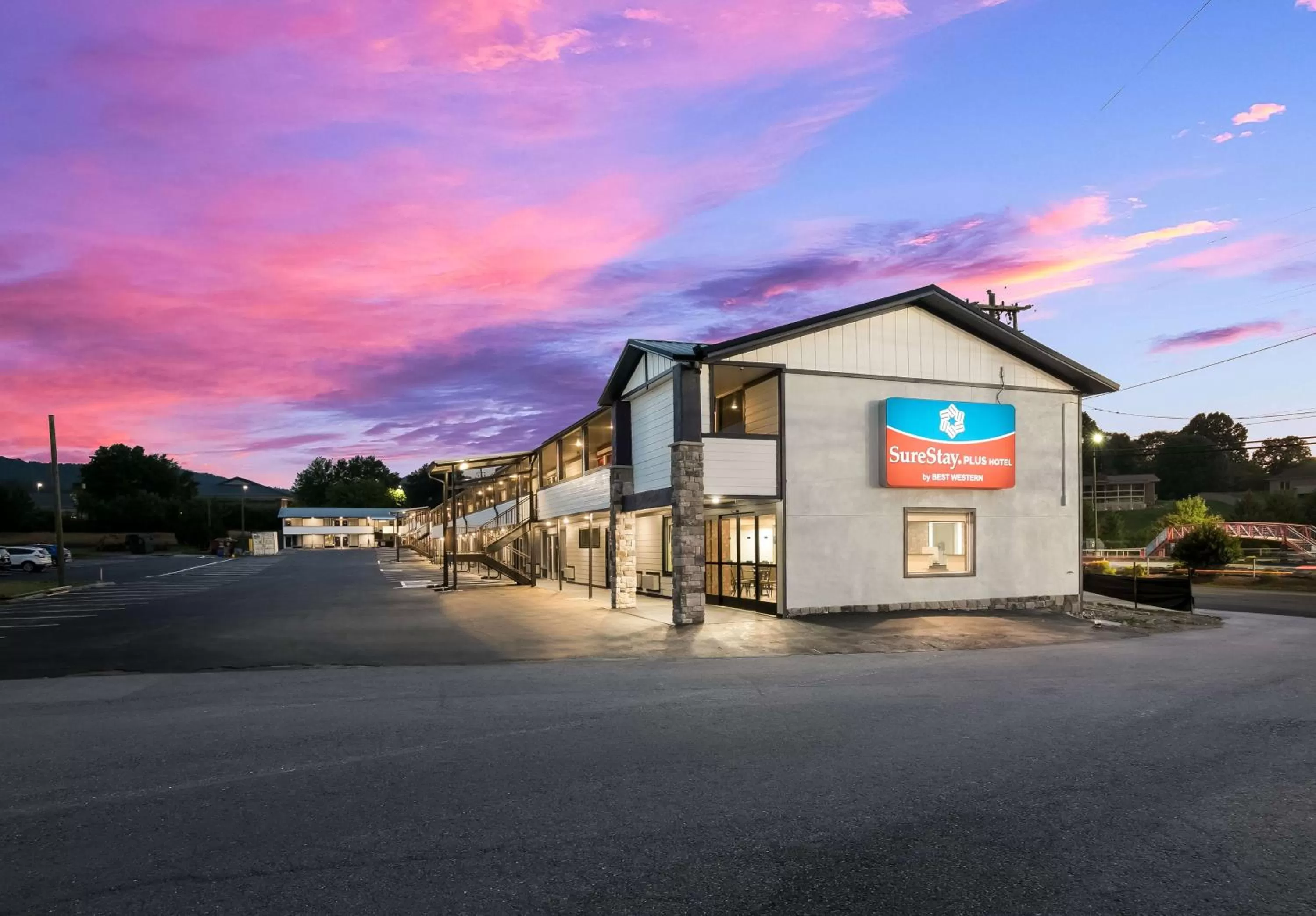 Property building in SureStay Plus by Best Western Pigeon Forge