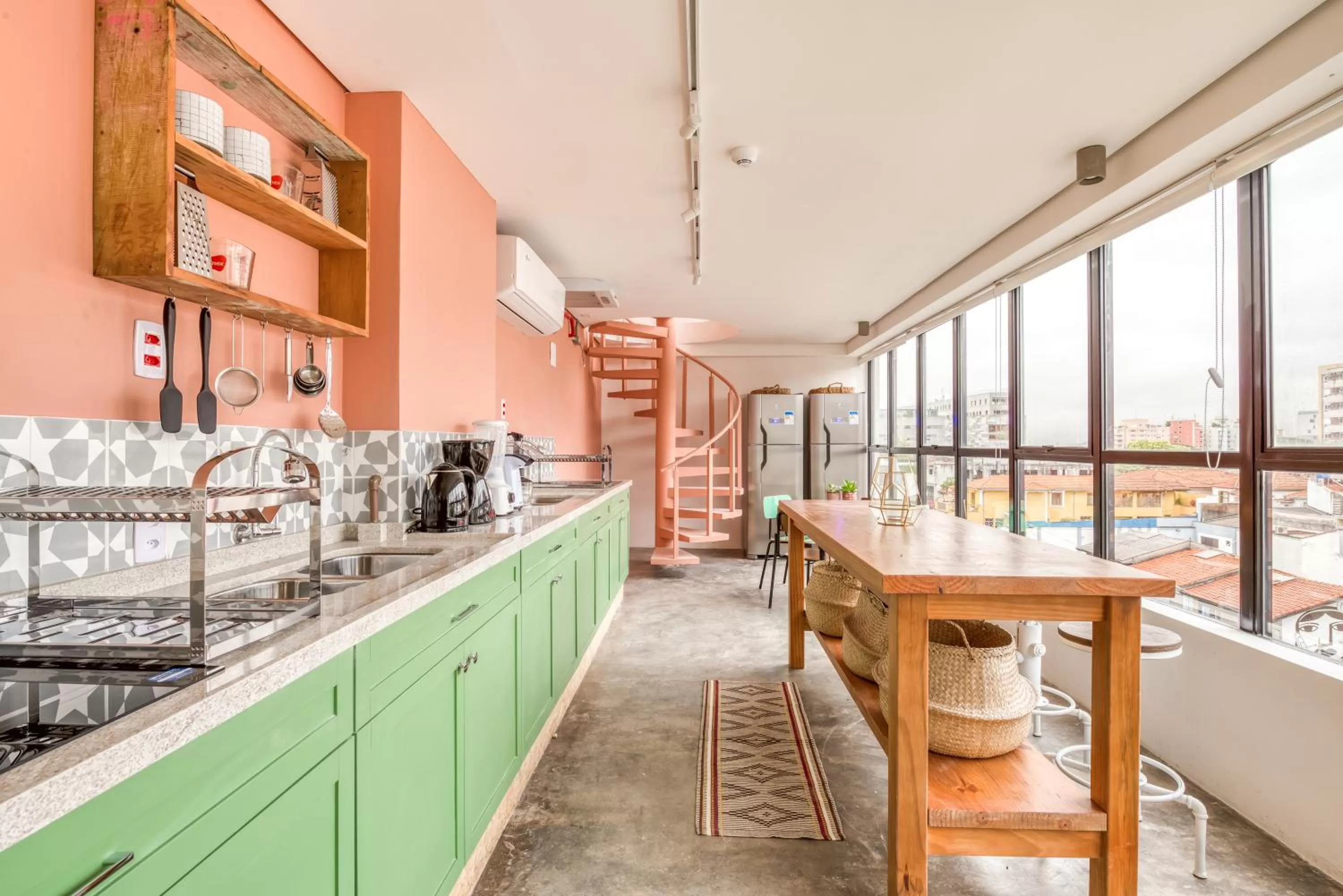 Communal kitchen in Selina Madalena Sao Paulo