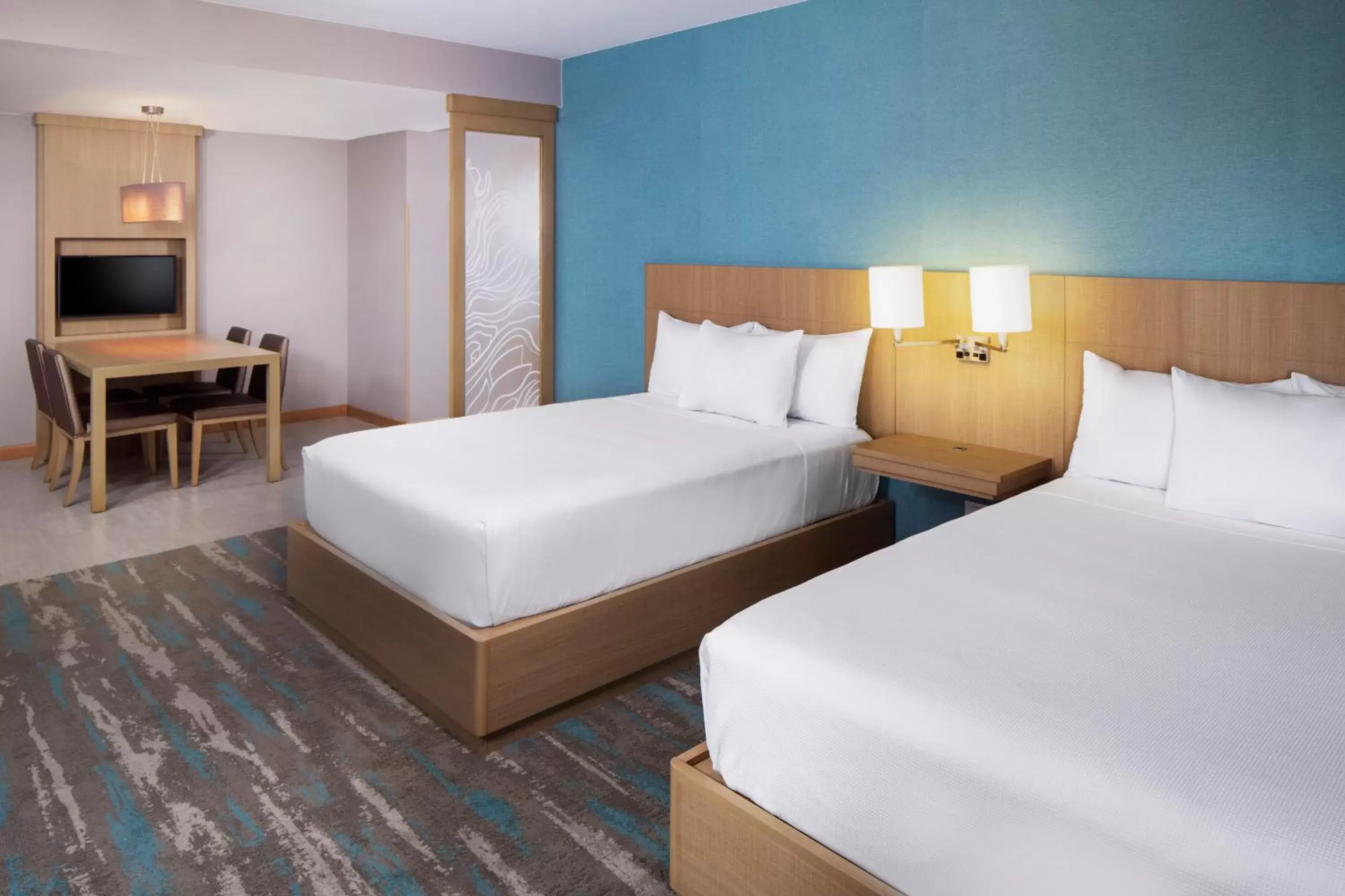 Suite with Two Double Beds and Roll-In Shower - Disability Access in Hyatt Place Aruba Airport