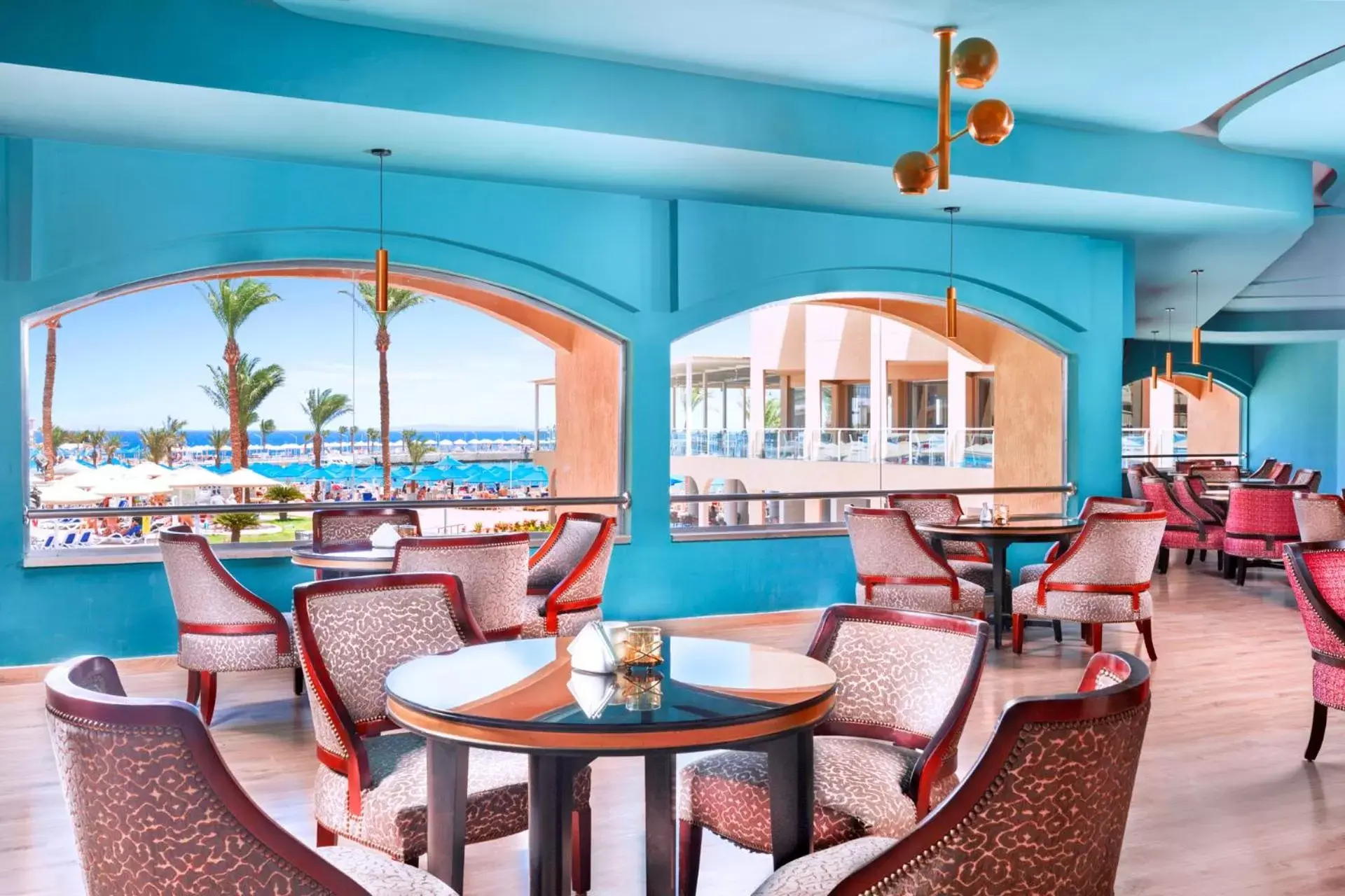 Lounge or bar, Restaurant/Places to Eat in Beach Albatros Resort - Hurghada