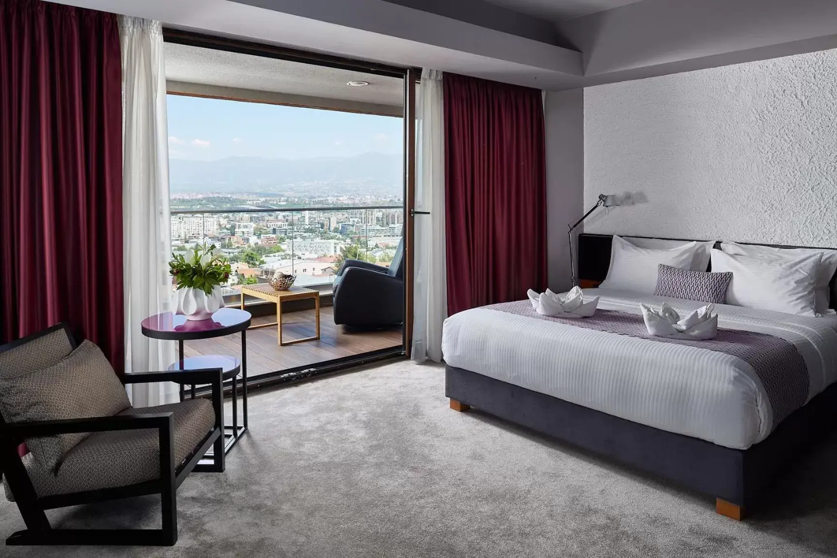 View (from property/room), Bed in Panoramika Design Hotel View (from property/room), Bed in Panoramika Design Hotel