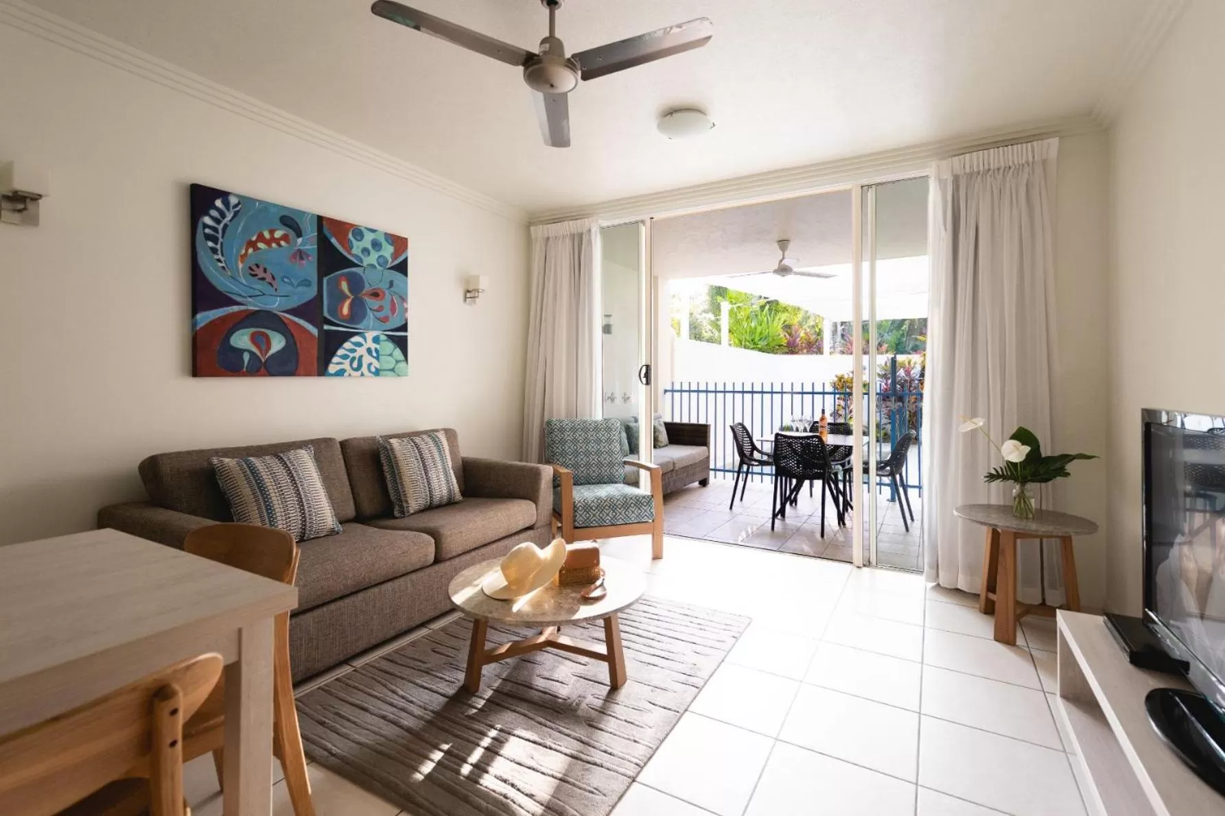 Living room in Silkari Lagoons Port Douglas